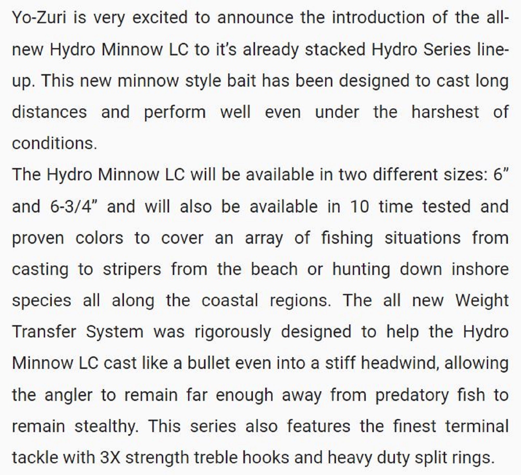 Yo Zuri Hydro Minnow Long Cast 150 mm Floating Lure R1322-PCA (7448)