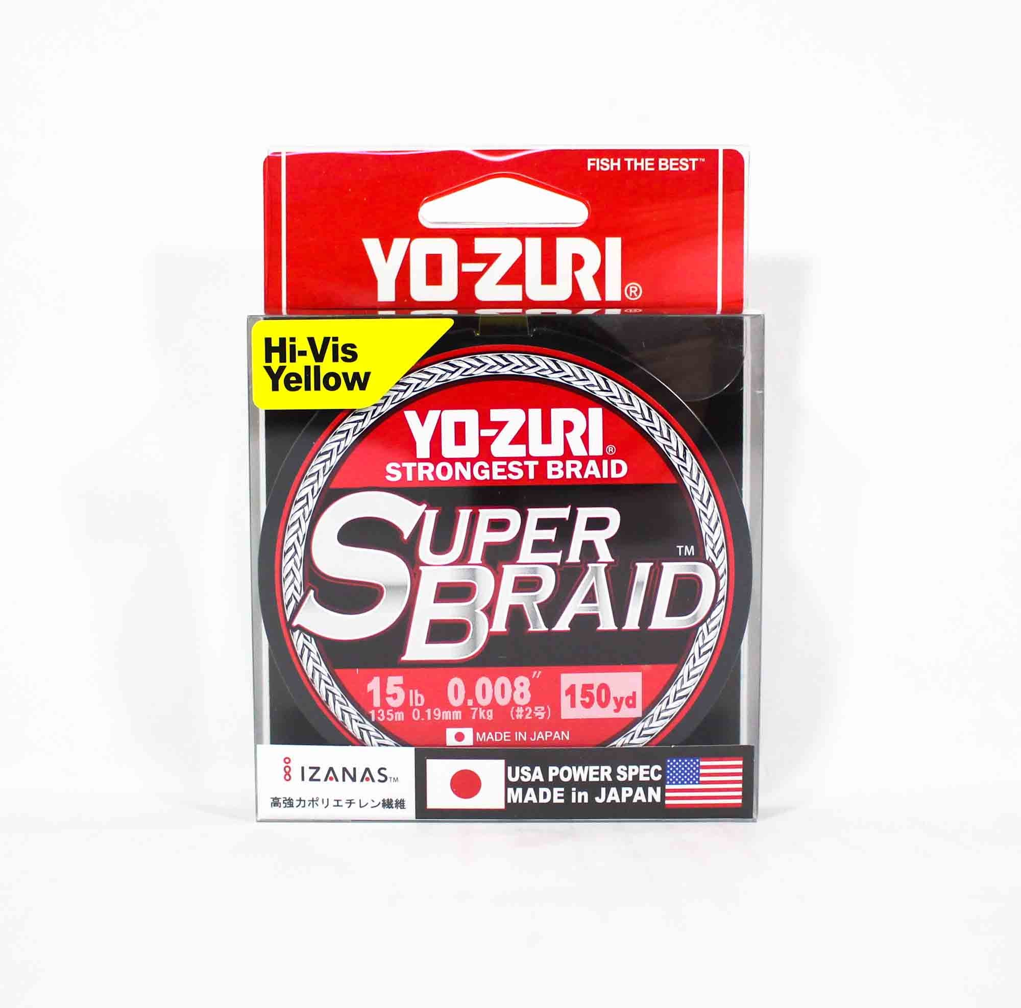 Yo Zuri Duel P.E Line Super Braid 150YDS 15Lbs 0.19mm Yellow R1257-Y 5535