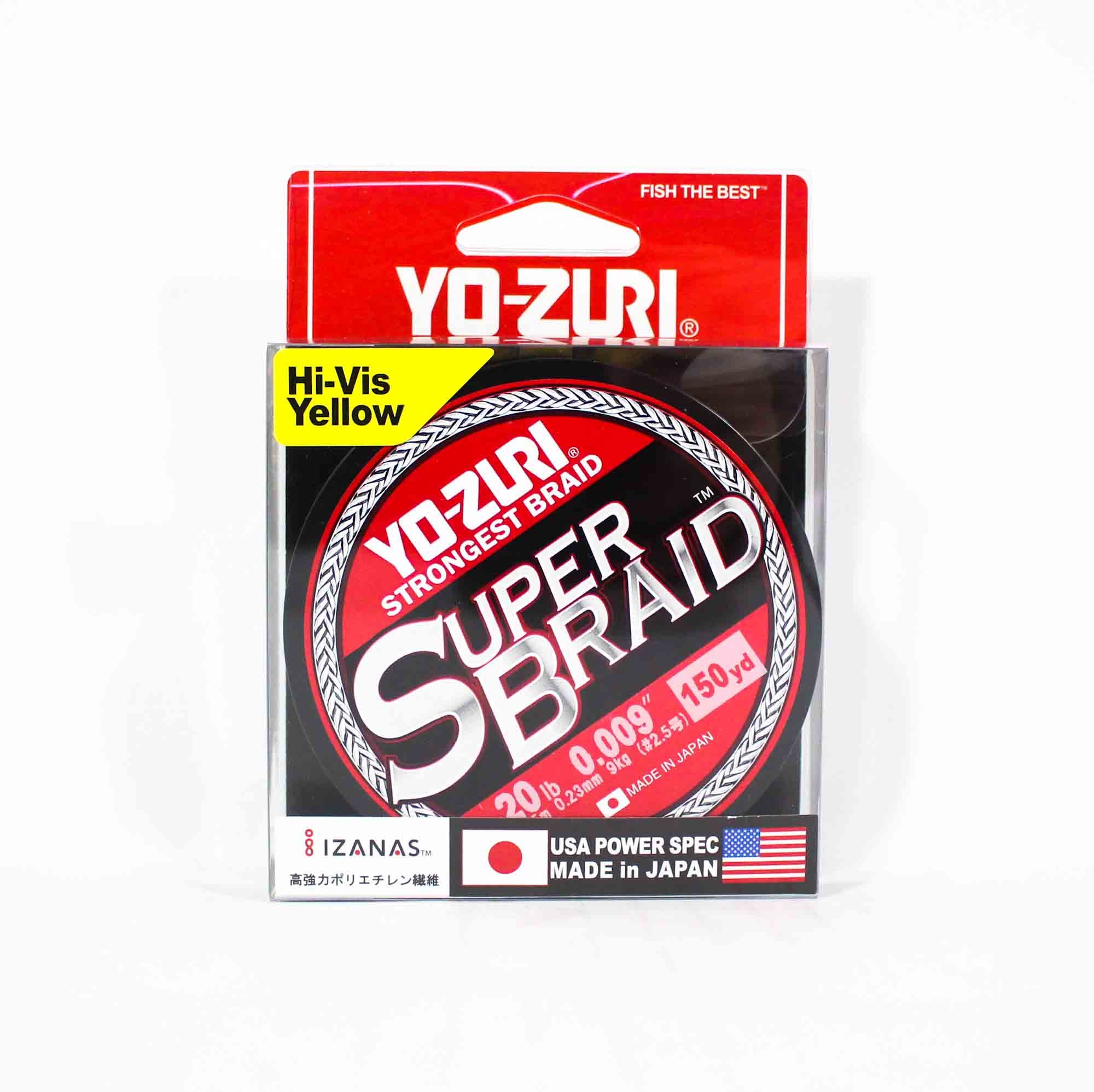 Yo Zuri Duel P.E Line Super Braid 150YDS 20Lbs 0.23mm Yellow R1258-Y 5542