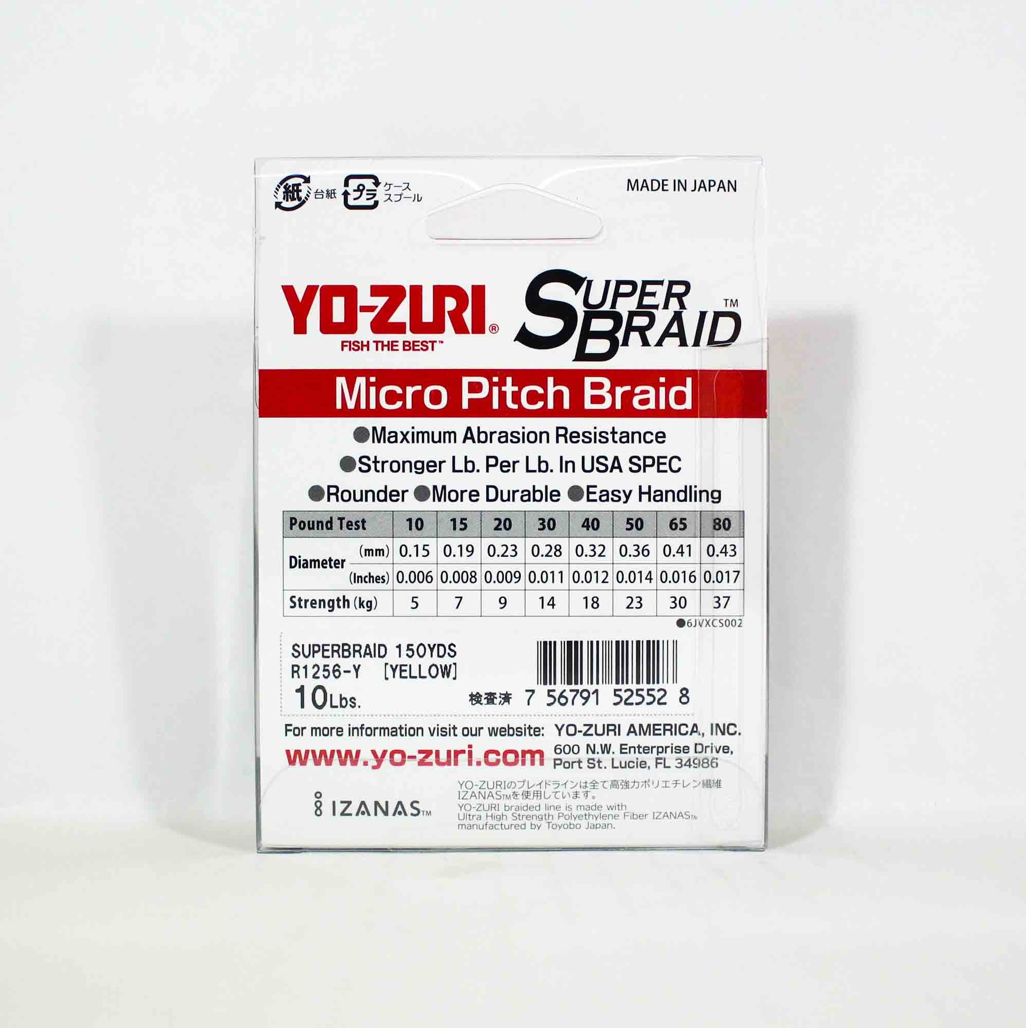 Yo Zuri Duel P.E Line Super Braid 150YDS 30Lbs 0.28mm Yellow R1259-Y 5559
