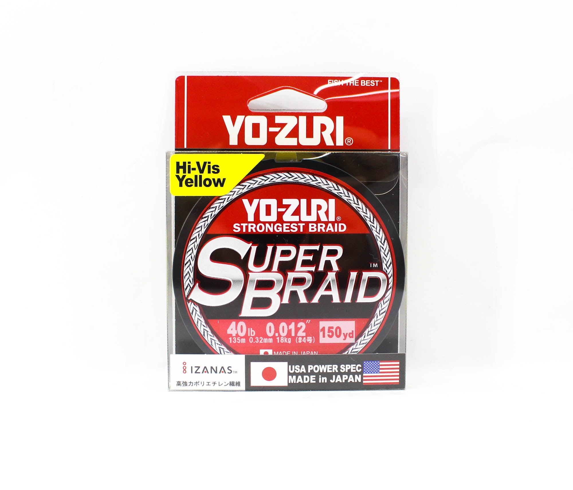 Yo Zuri Duel P.E Line Super Braid 150YDS 10Lbs 0.15mm Yellow R1260-Y (5566)