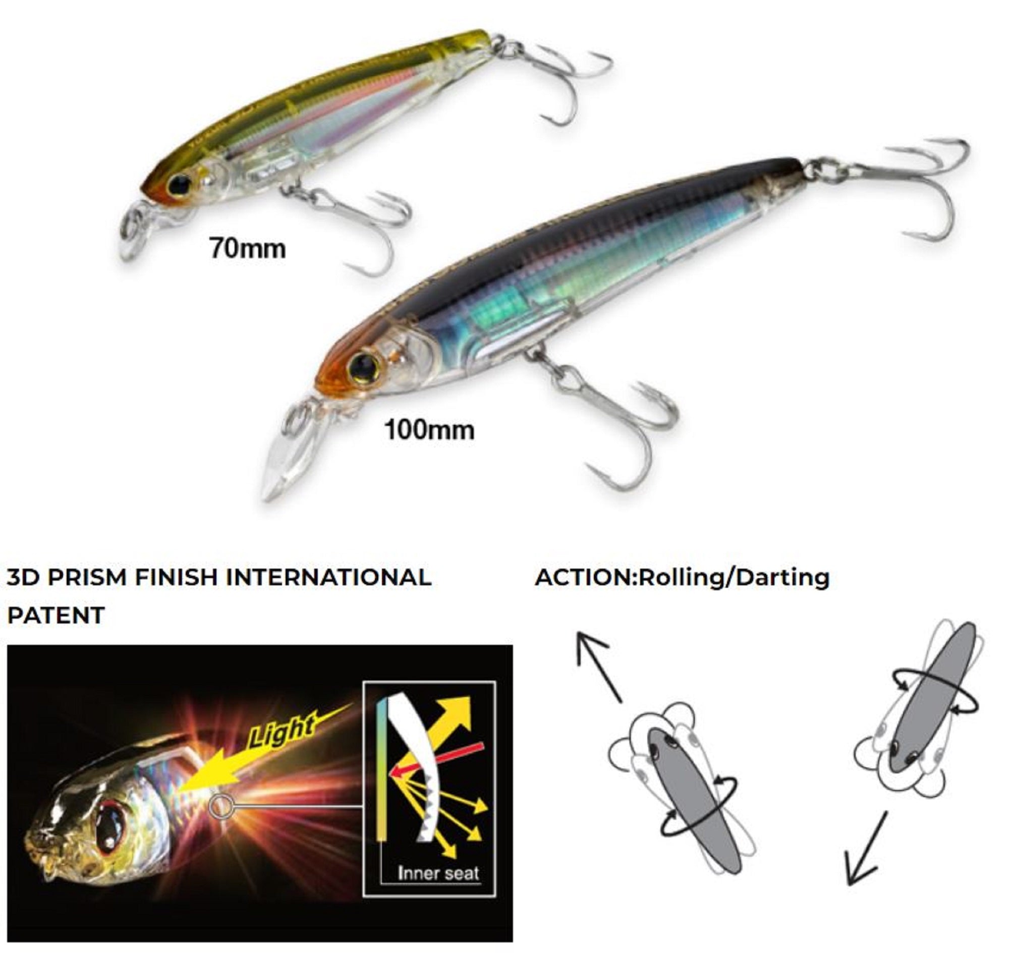 Yo Zuri Duel 3D Inshore Fingerling 100SP Suspend Lure R1410-HMT (9853)