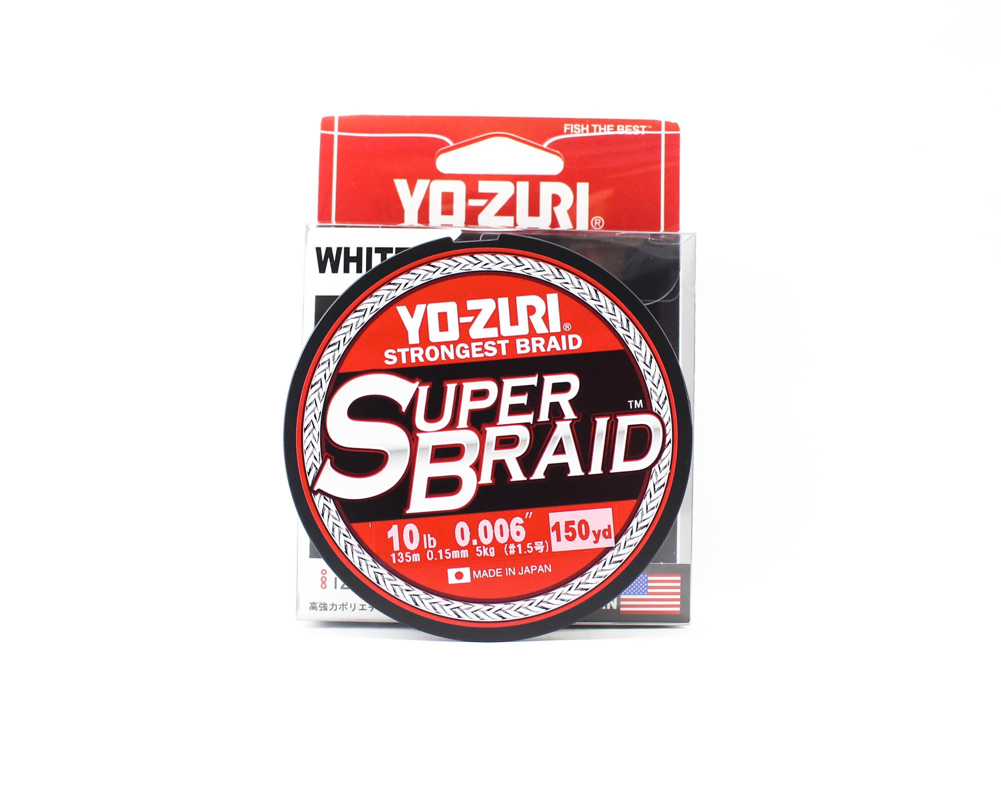 Yo Zuri Duel P.E Line Super Braid 150YDS 10Lbs 0.15mm White R1256-W 1800