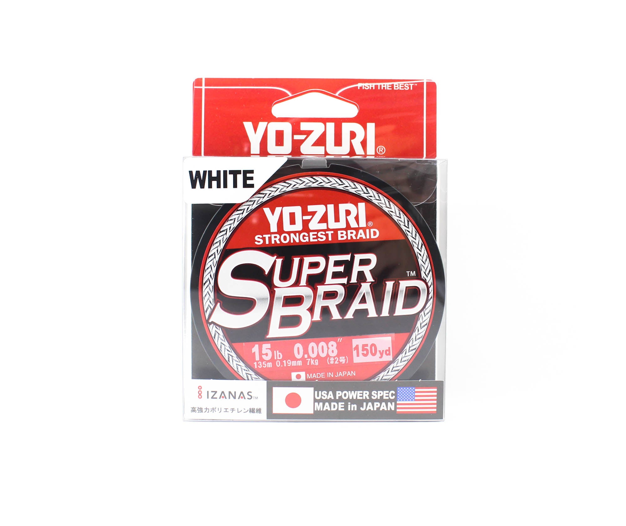 Yo Zuri Duel P.E Line Super Braid 150YDS 15Lbs 0.19mm White R1257-W 1817