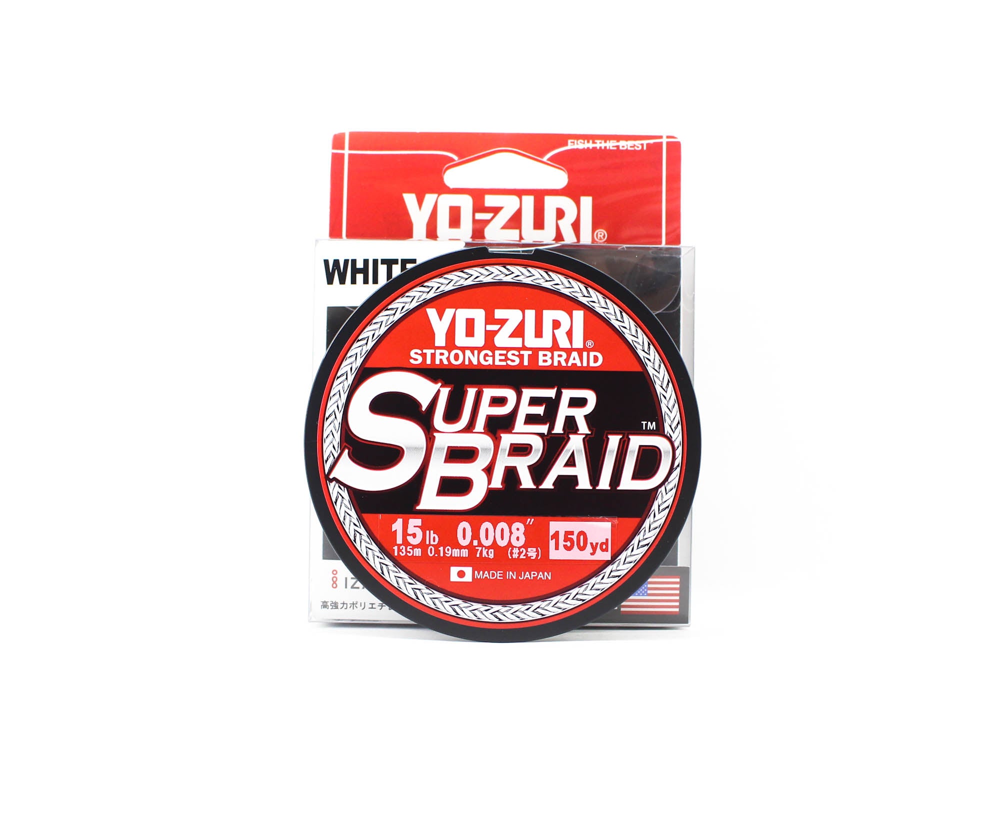 Yo Zuri Duel P.E Line Super Braid 150YDS 15Lbs 0.19mm White R1257-W 1817