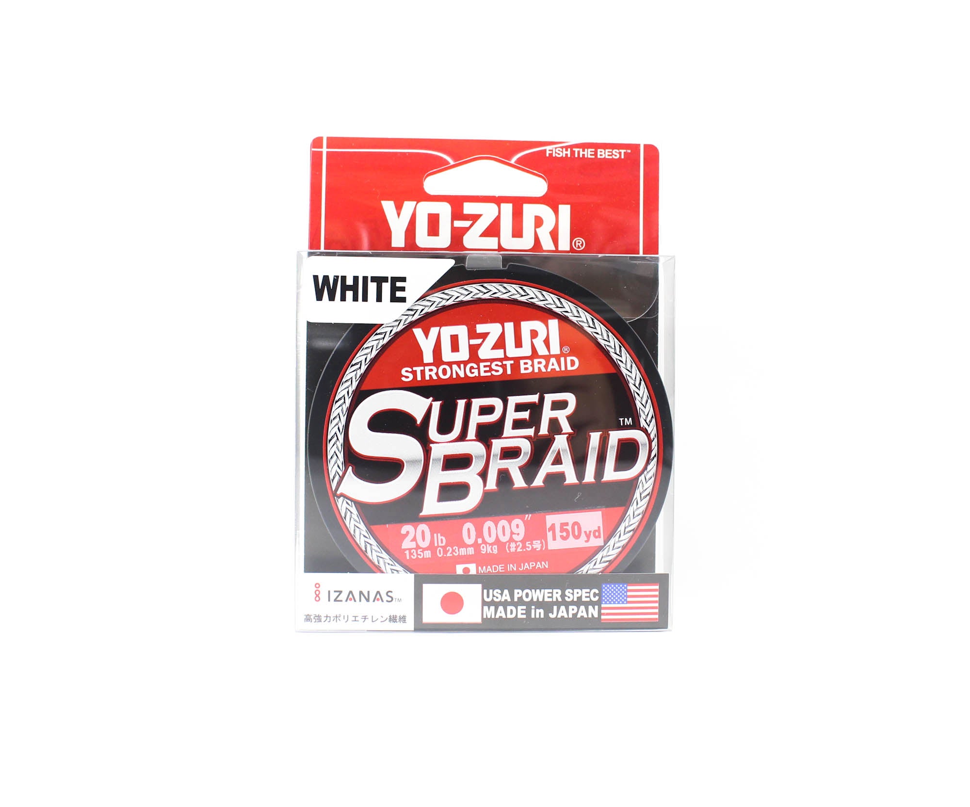 Yo Zuri Duel P.E Line Super Braid 150YDS 20Lbs 0.23mm White R1258-W 1824