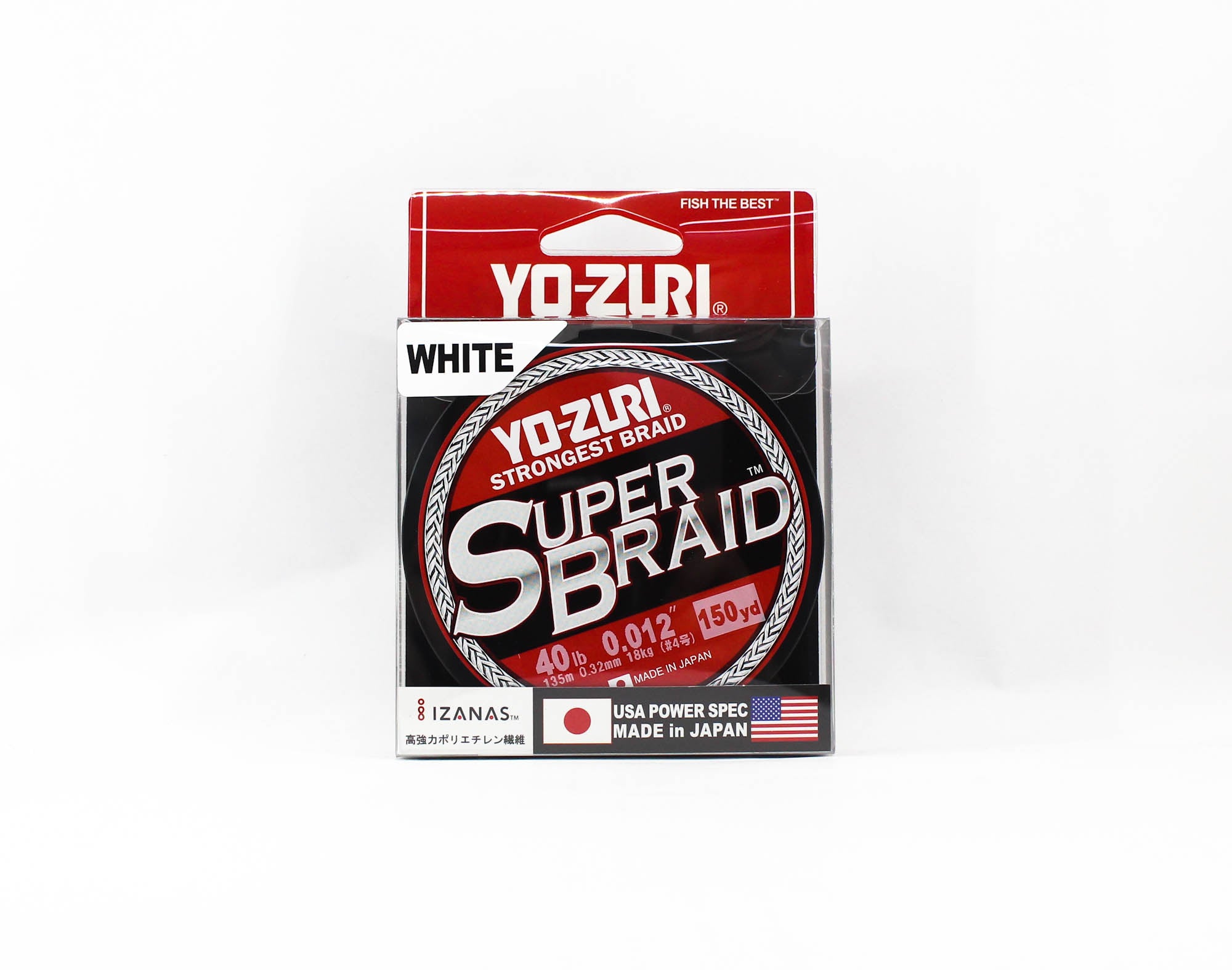 Yo Zuri Duel P.E Line Super Braid 150YDS 40Lbs 0.32mm White R1260-W 1848
