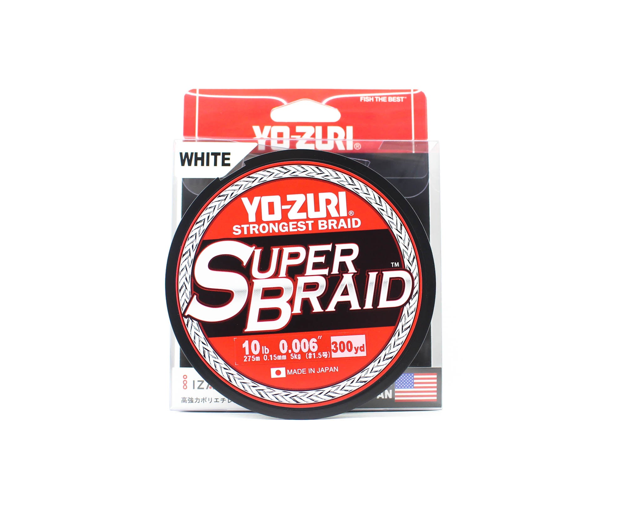 Yo Zuri Duel P.E Line Super Braid 300YDS 10Lbs 0.15mm White R1264-W 1886