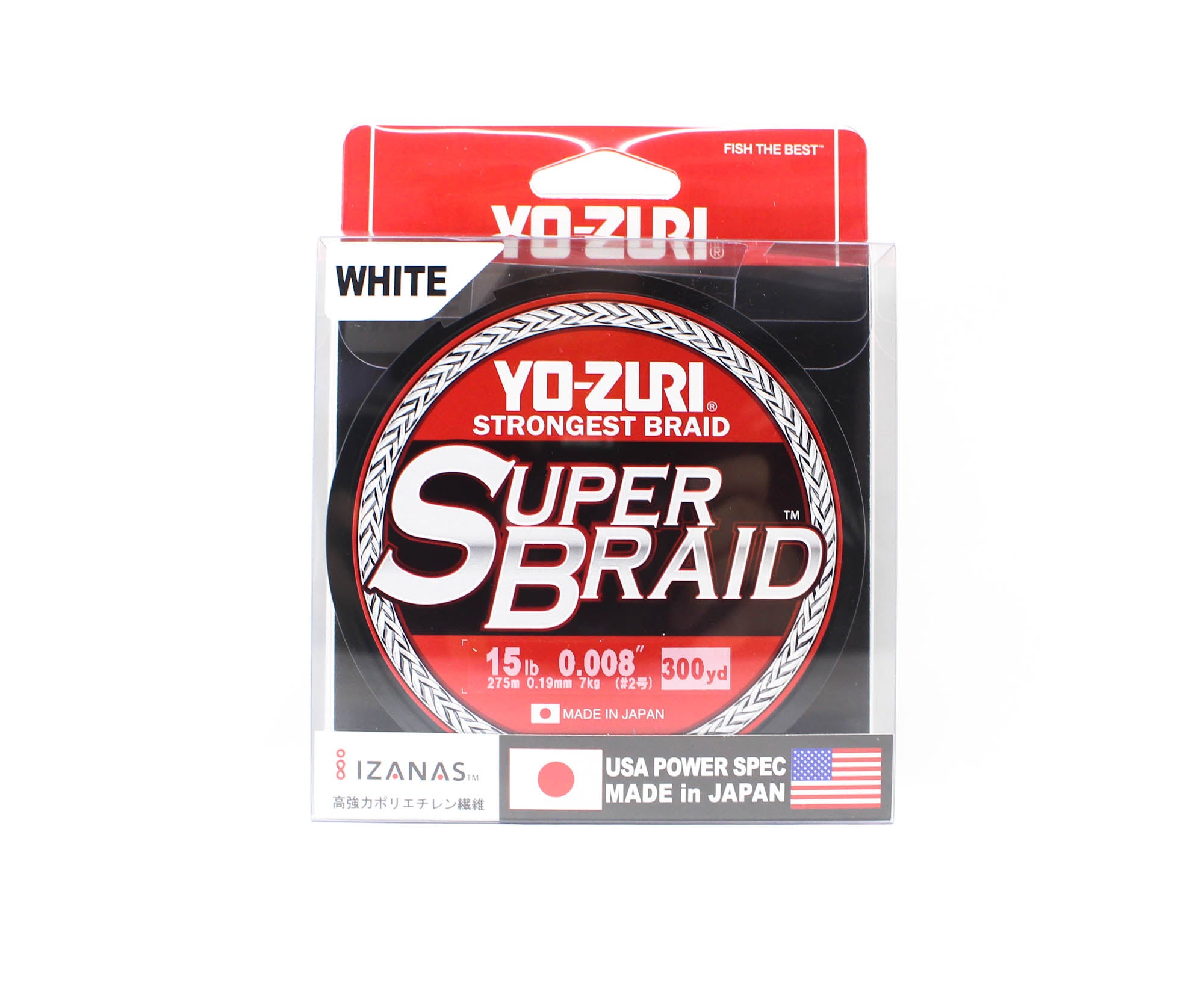Yo Zuri Duel P.E Line Super Braid 300YDS 15Lbs 0.19mm White R1265-W 1893