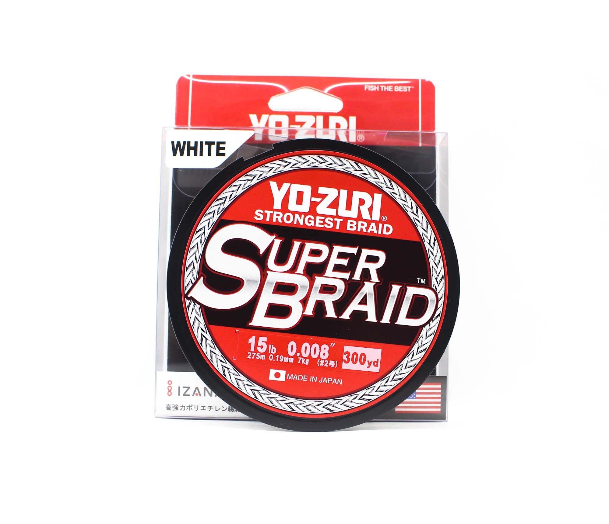 Yo Zuri Duel P.E Line Super Braid 300YDS 15Lbs 0.19mm White R1265-W 1893