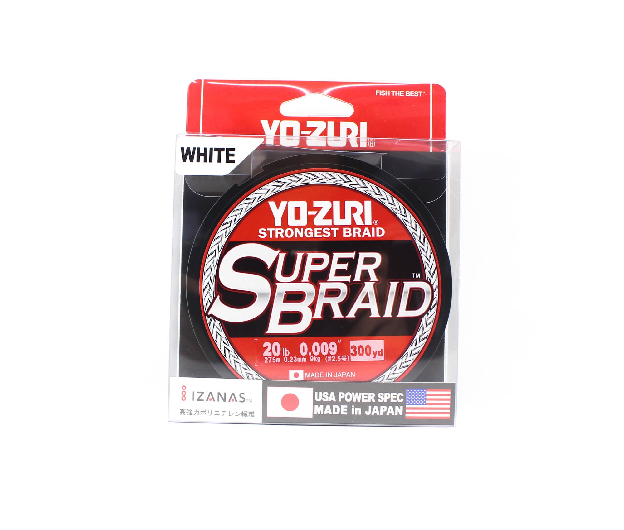 Yo Zuri Duel P.E Line Super Braid 300YDS 20Lbs 0.23mm White R1266-W 1909