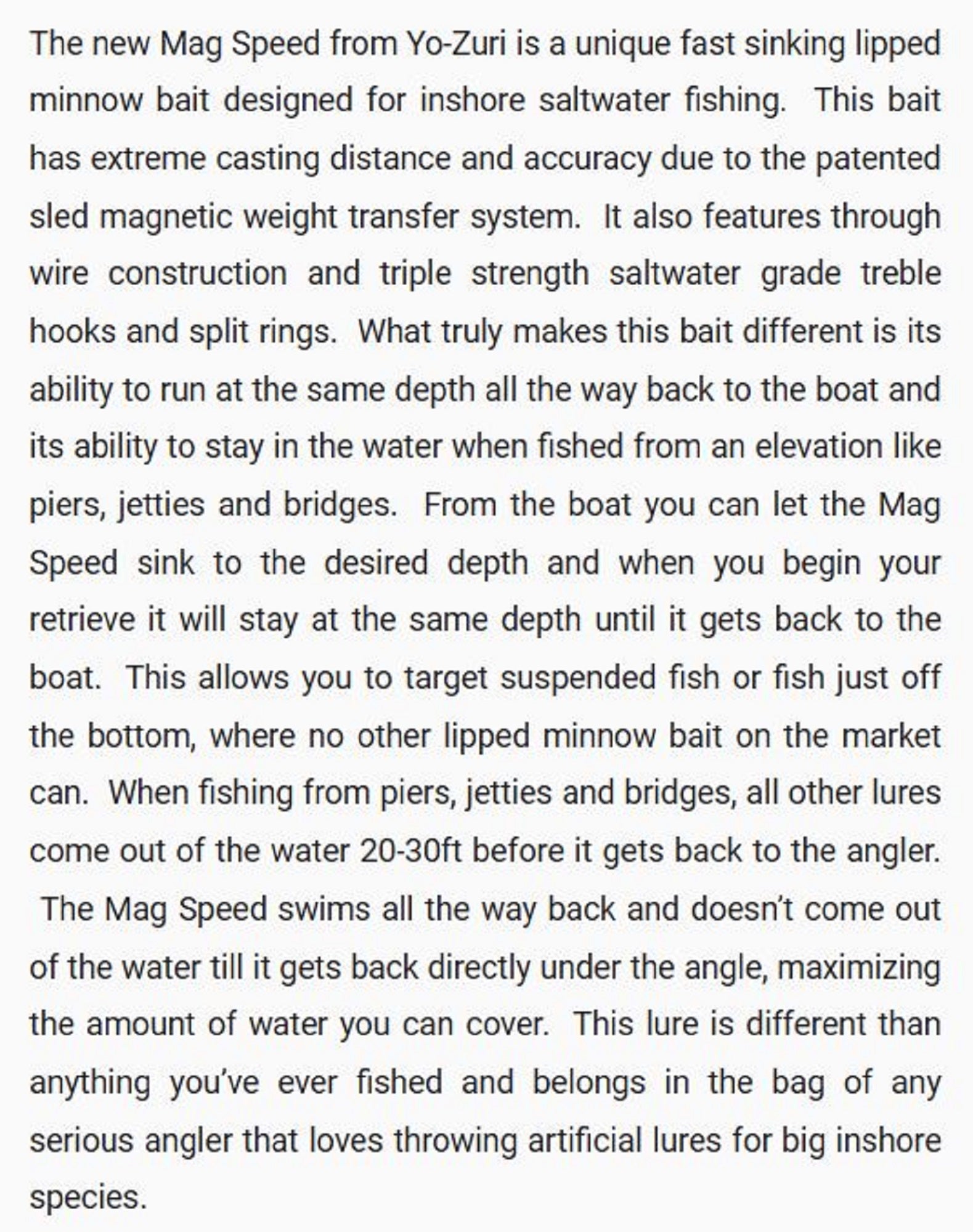 Yo Zuri Mag Speed 100 mm 24 grams Sinking Lure R1477-HAJ (7703)