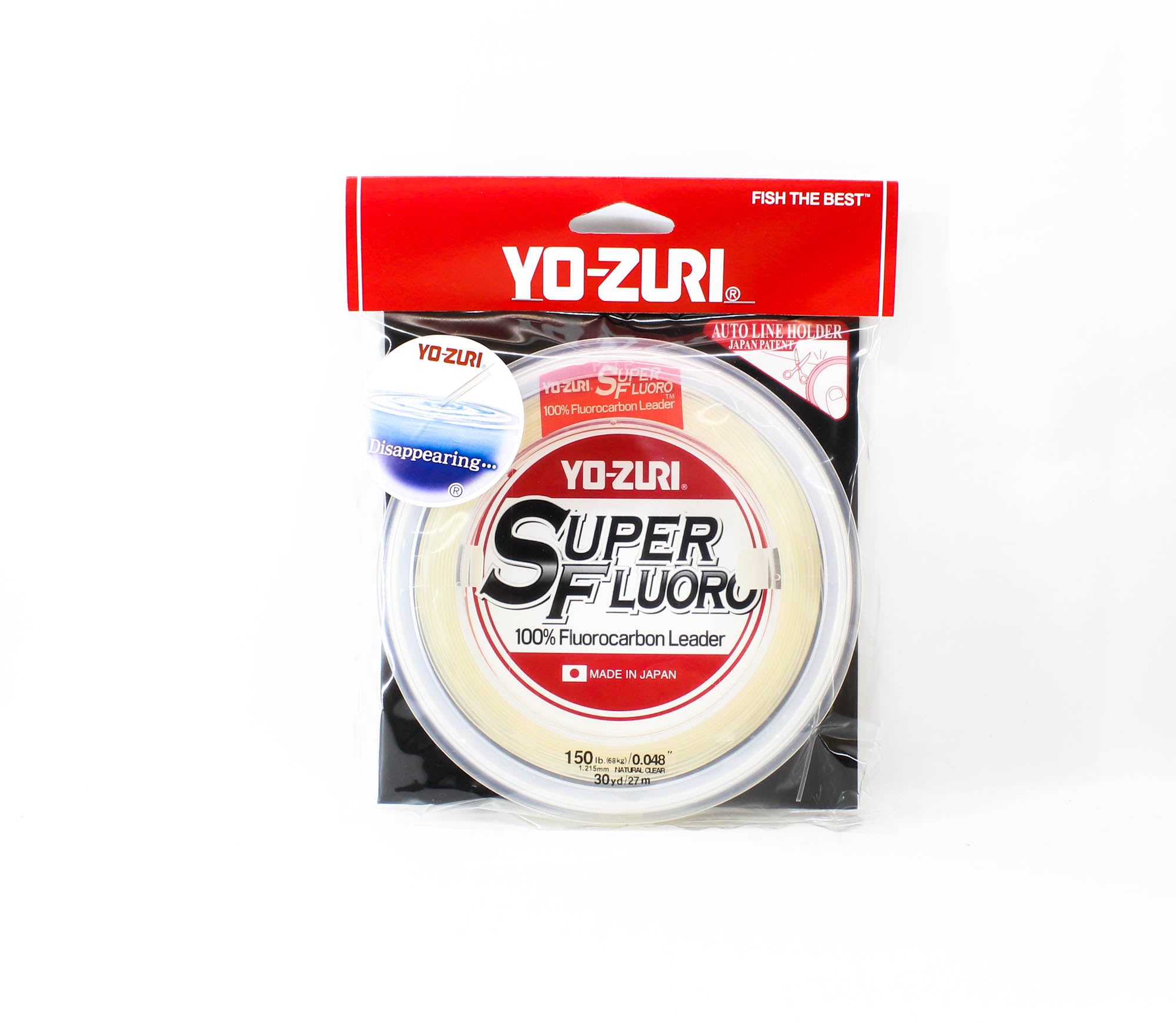 Yo Zuri Super Fluoro Fluorocarbon Leader 30yds 150lb 1.215mm (8748)