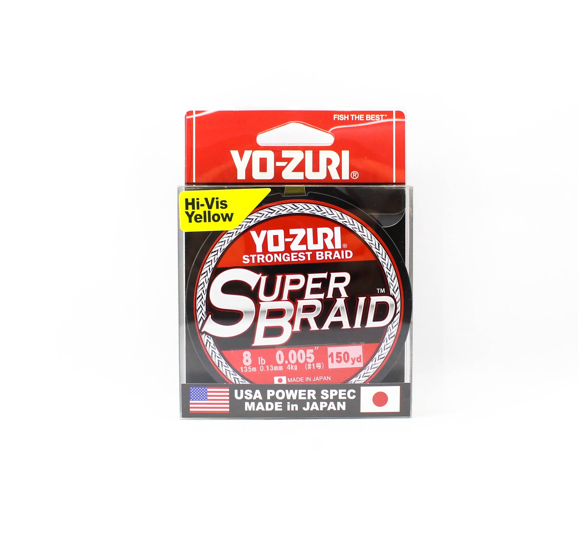 Yo Zuri Duel P.E Line Super Braid 150YDS 8Lbs 0.13mm Yellow R1544-Y (7610)