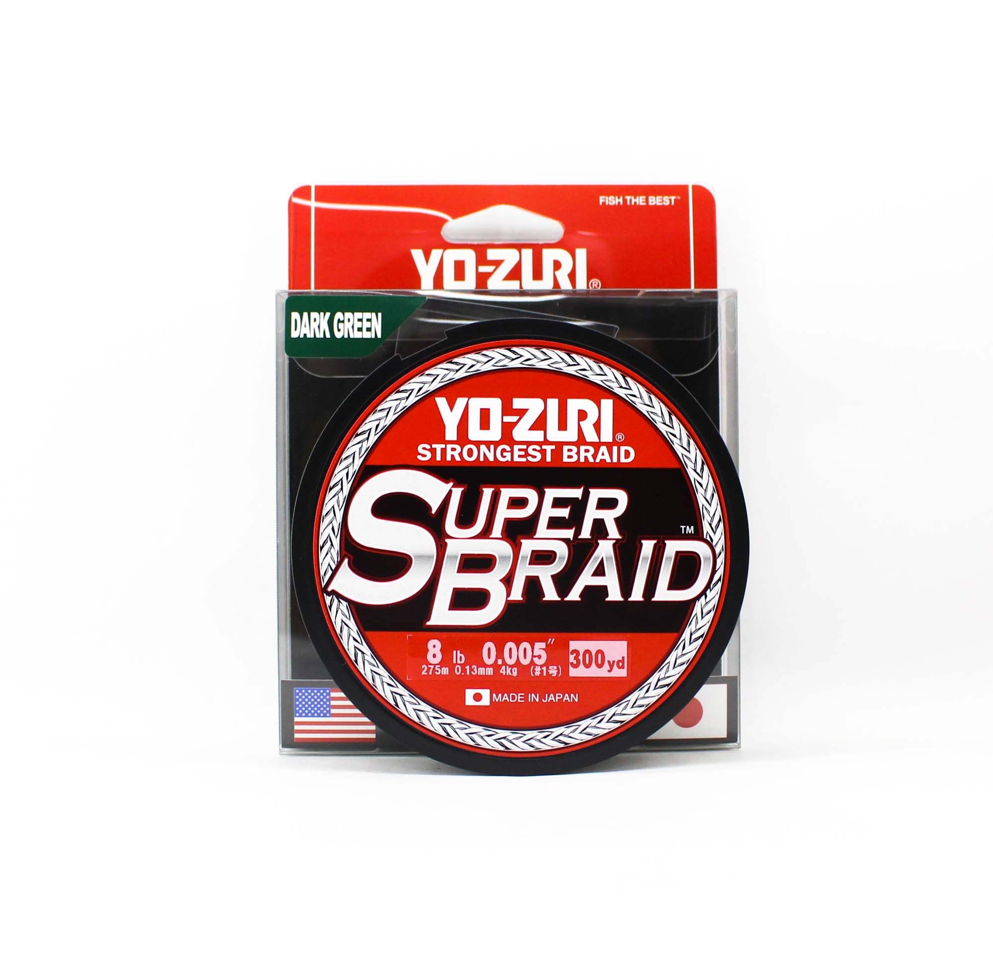 Yo Zuri Duel P.E Line Super Braid 300YDS 8Lbs 0.13mm Green R1545-DG (7627)