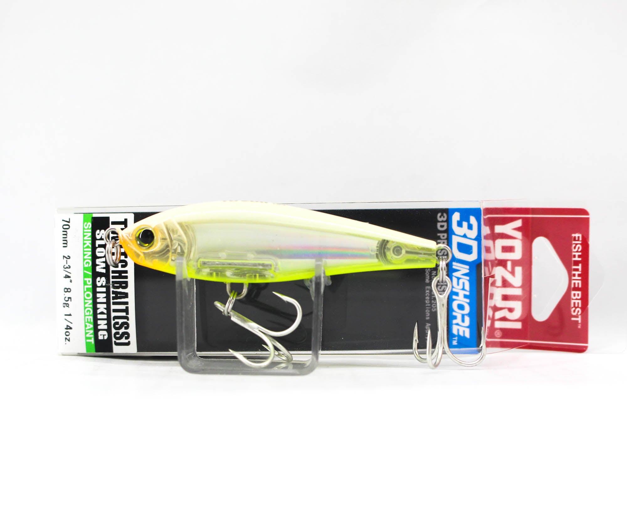 Yo Zuri Duel 3D Inshore Twitchbait 70SS Slow Sinking Lure R1207-HBSC (8784)