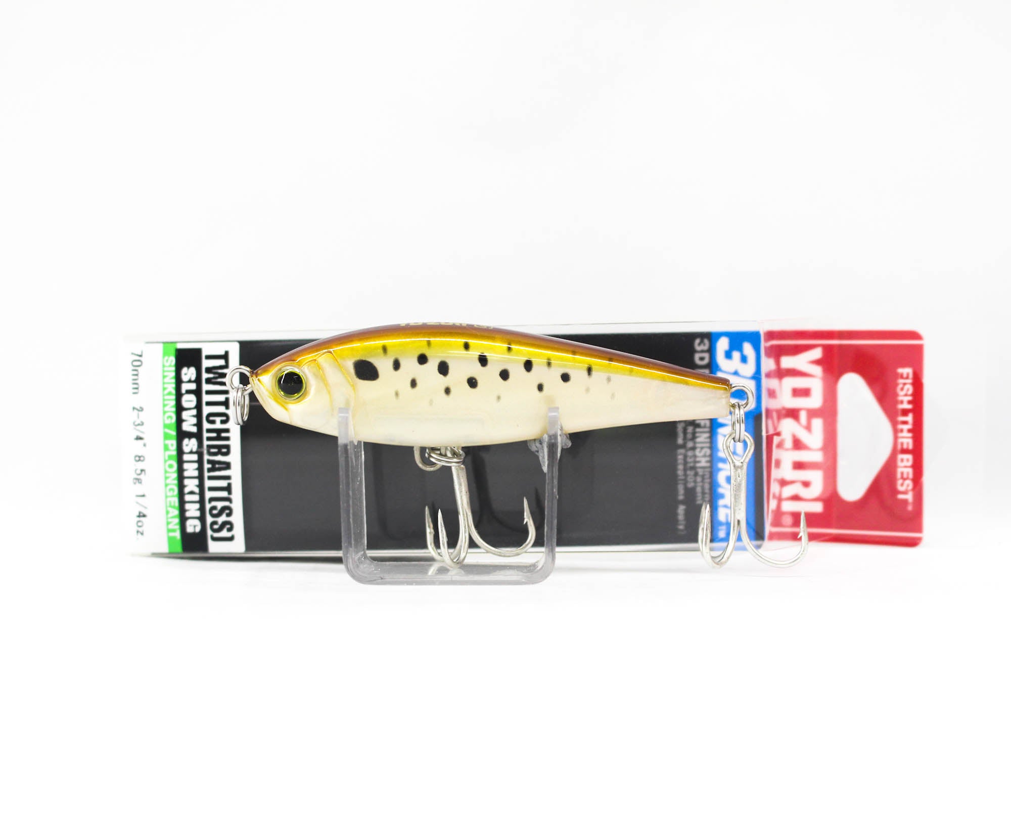 Yo Zuri Duel 3D Inshore Twitchbait 70SS Slow Sinking Lure R1207-PLBK (8814)