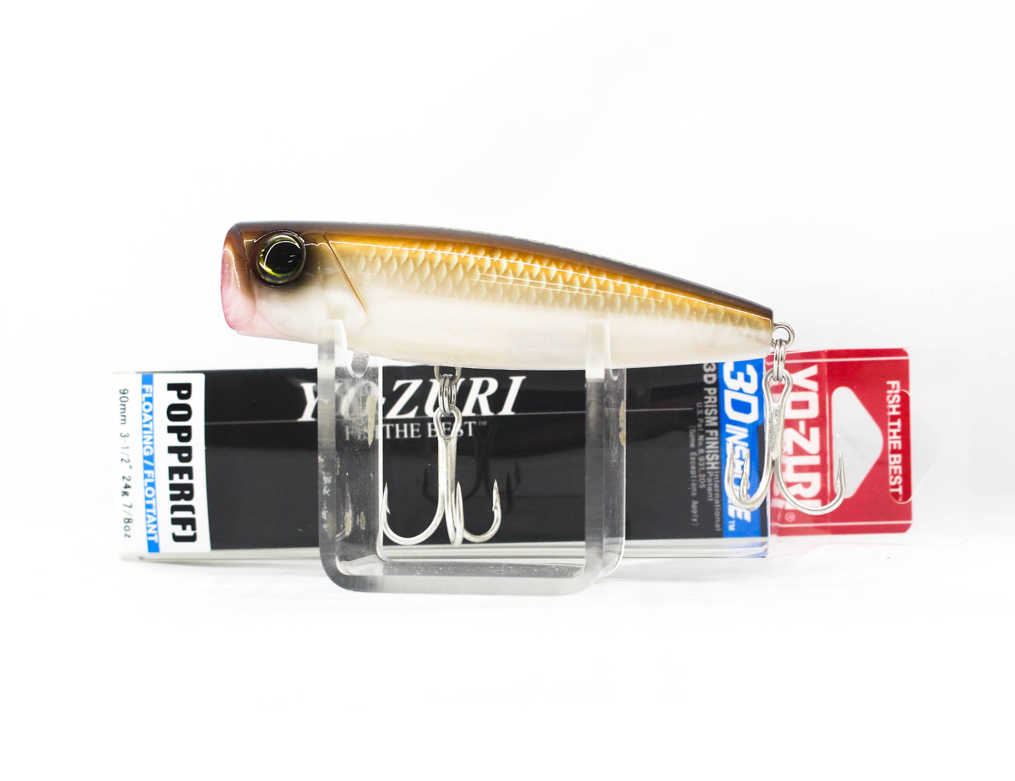 Yo Zuri Duel 3D Inshore Popper 90F Floating Lure R1411-PRSN (9637)