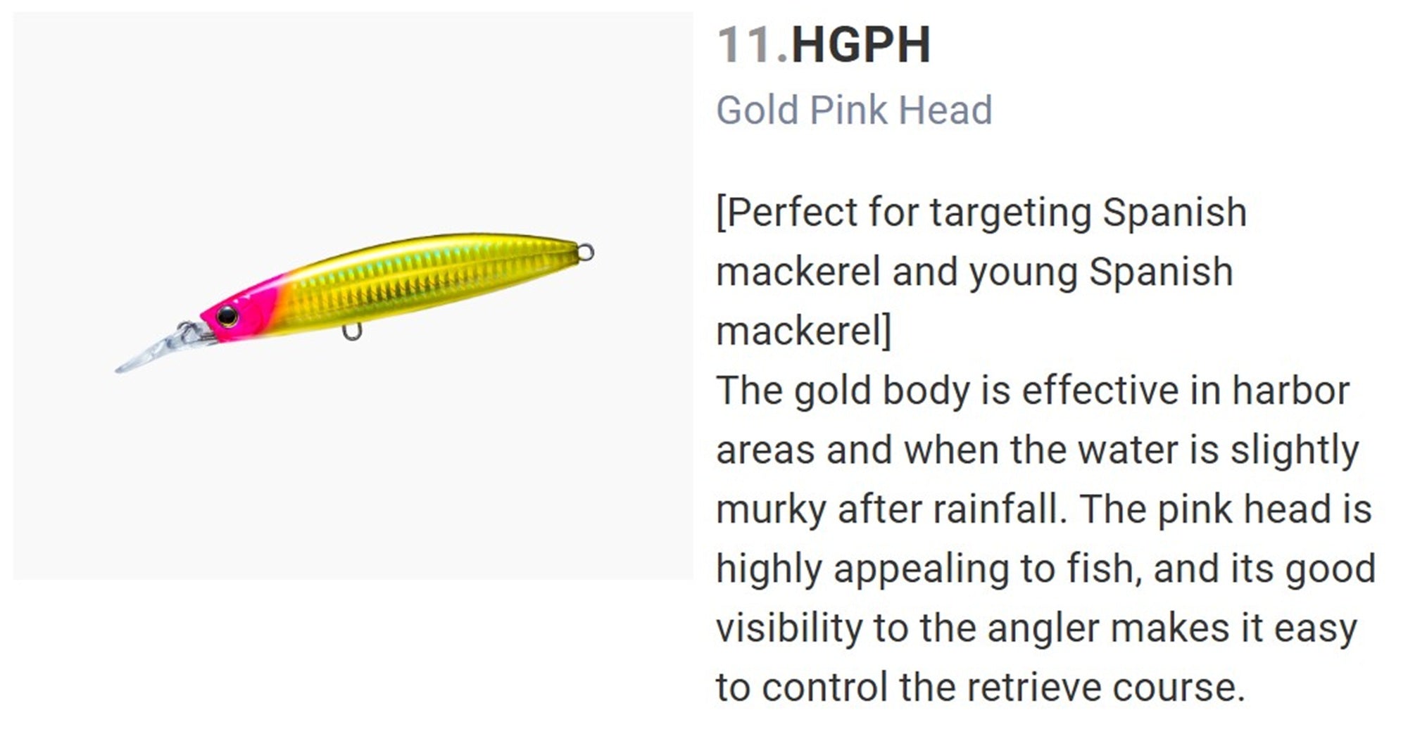 Yo Zuri Duel Hardcore Bullet Fast 140 mm Sinking Lure F1244-HGPH (2903)