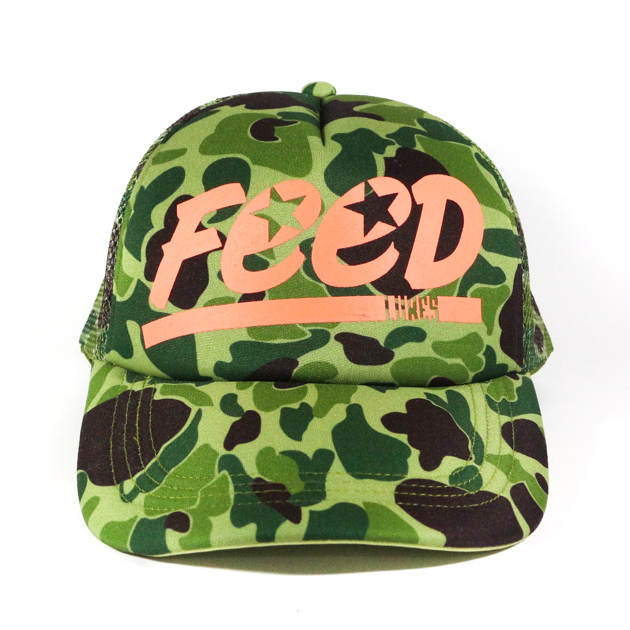 Feed Cap Jungle Mesh Cap Free Size Green Camo (0075)