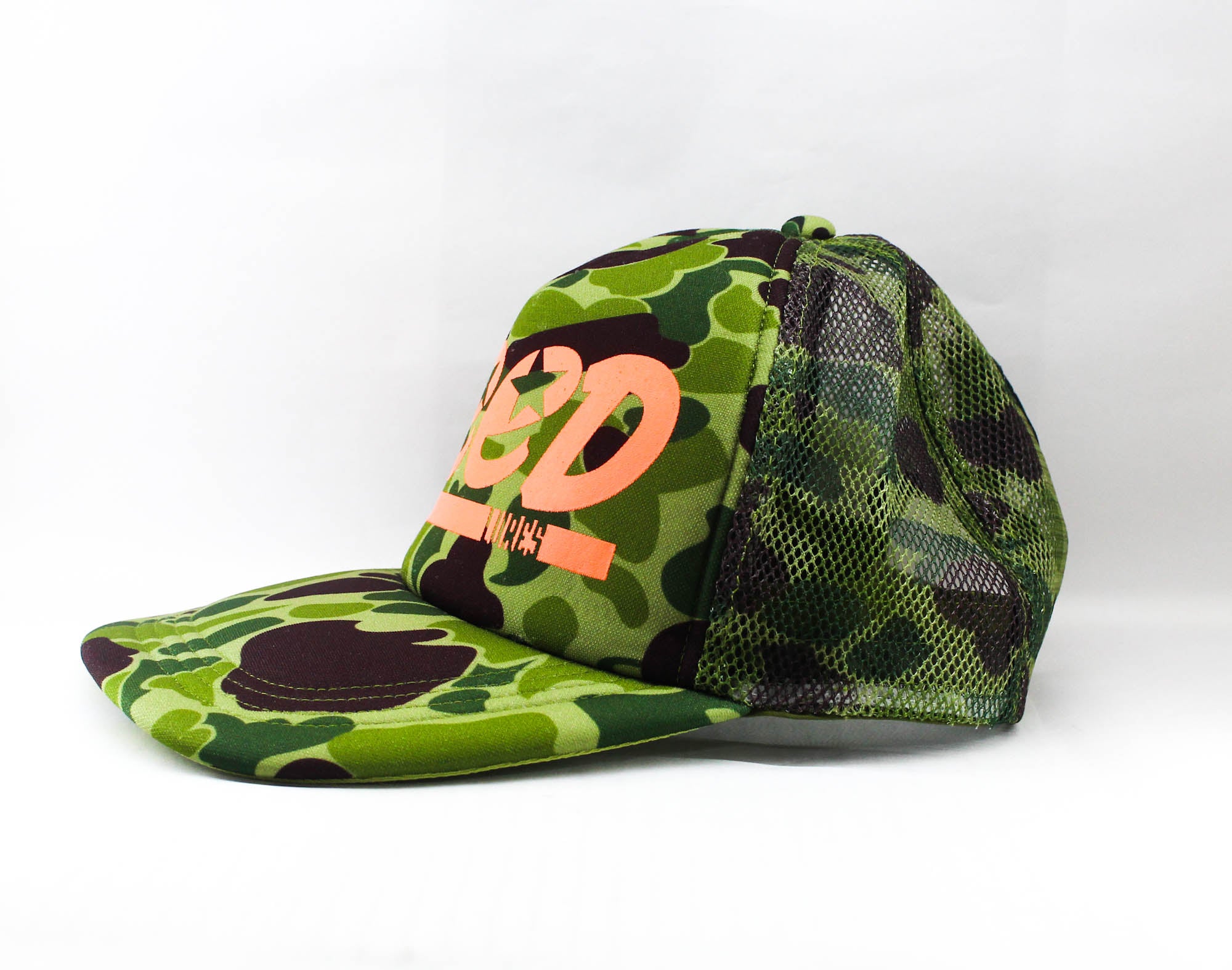 Feed Cap Jungle Mesh Cap Free Size Green Camo (0075)