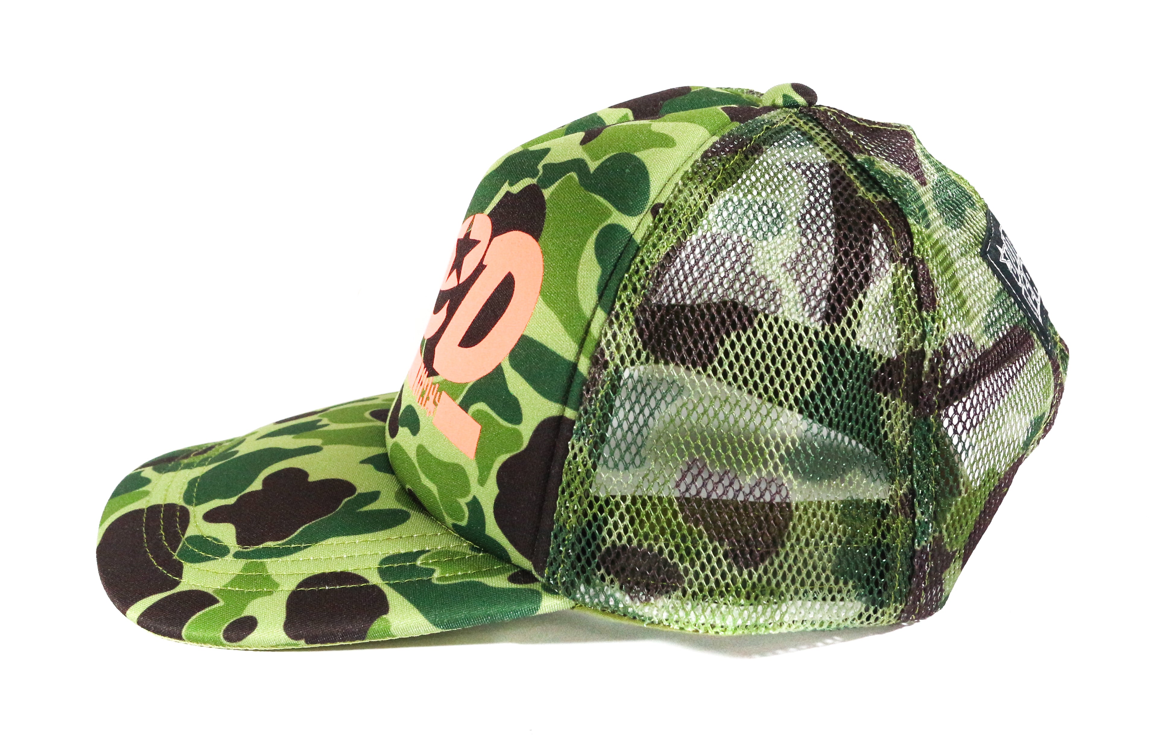 Feed Cap Jungle Mesh Cap Free Size Green Camo (0075)