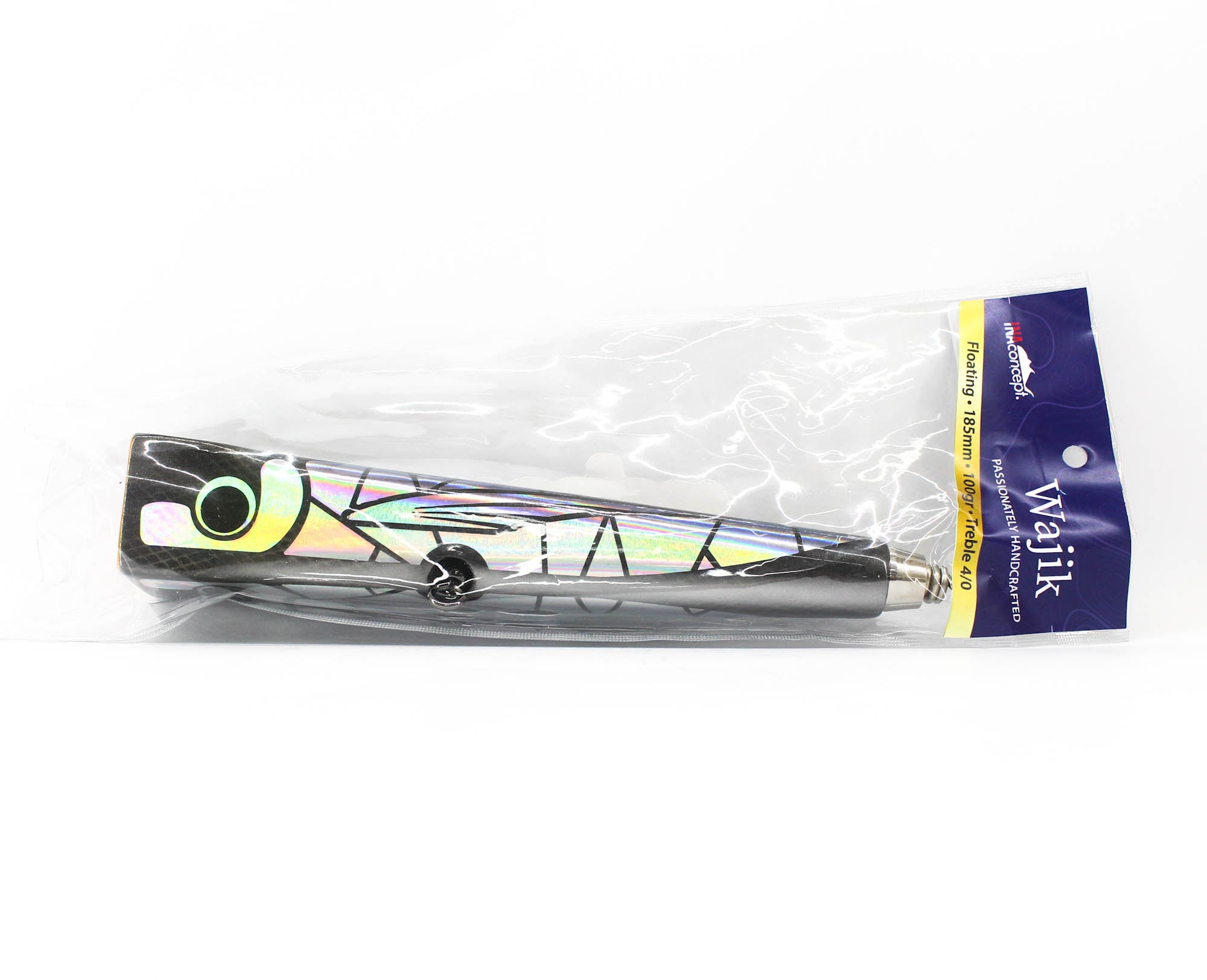 Ina Concept Wajik 185mm 100 grams Popper Floating Lure Black (4001)