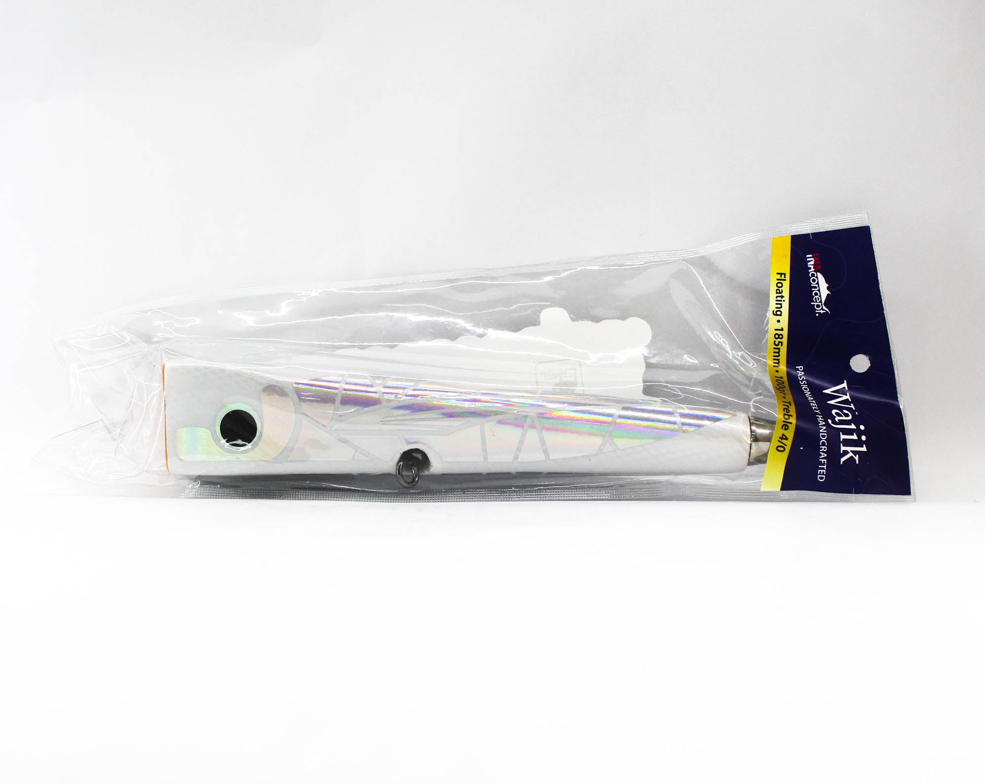 Ina Concept Wajik 185mm 100 grams Popper Floating Lure White (4003)