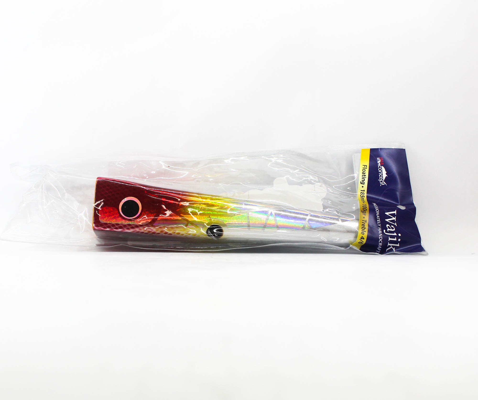 Ina Concept Wajik 185mm 100 grams Popper Floating Lure Red Silver (4005)