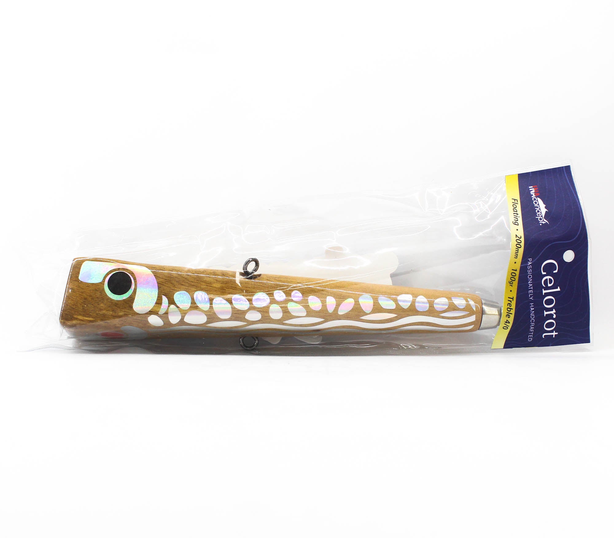 Ina Concept Celorot 200mm 100 grams Popper Floating Lure Wood (4018)