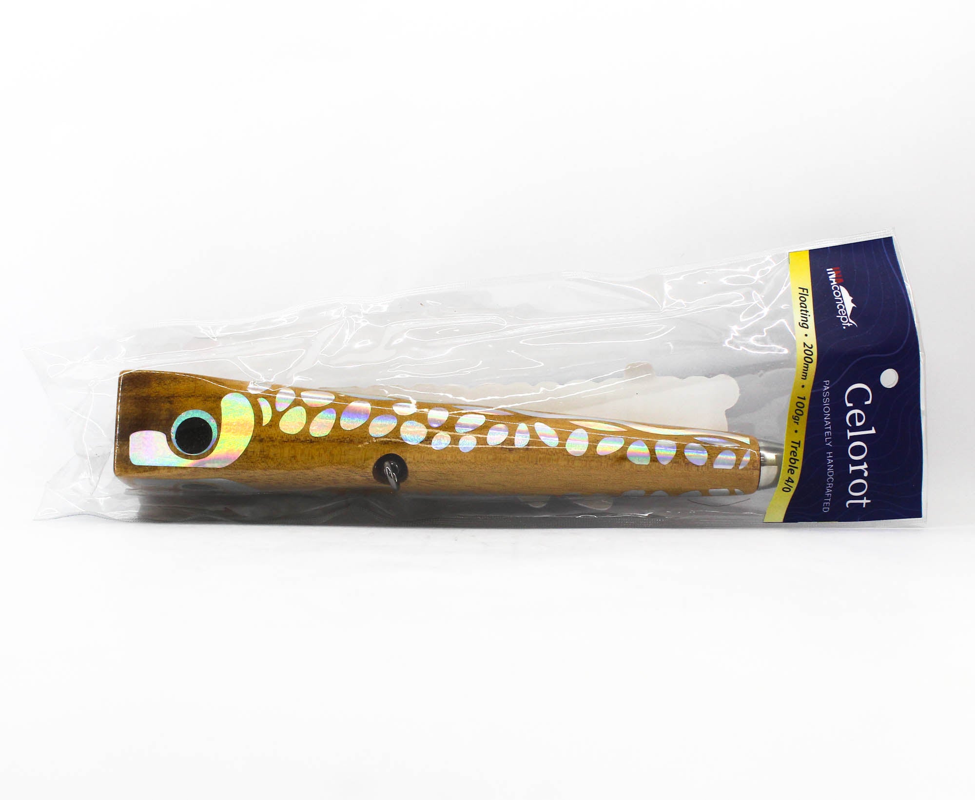 Ina Concept Celorot 200mm 100 grams Popper Floating Lure Wood (4018)