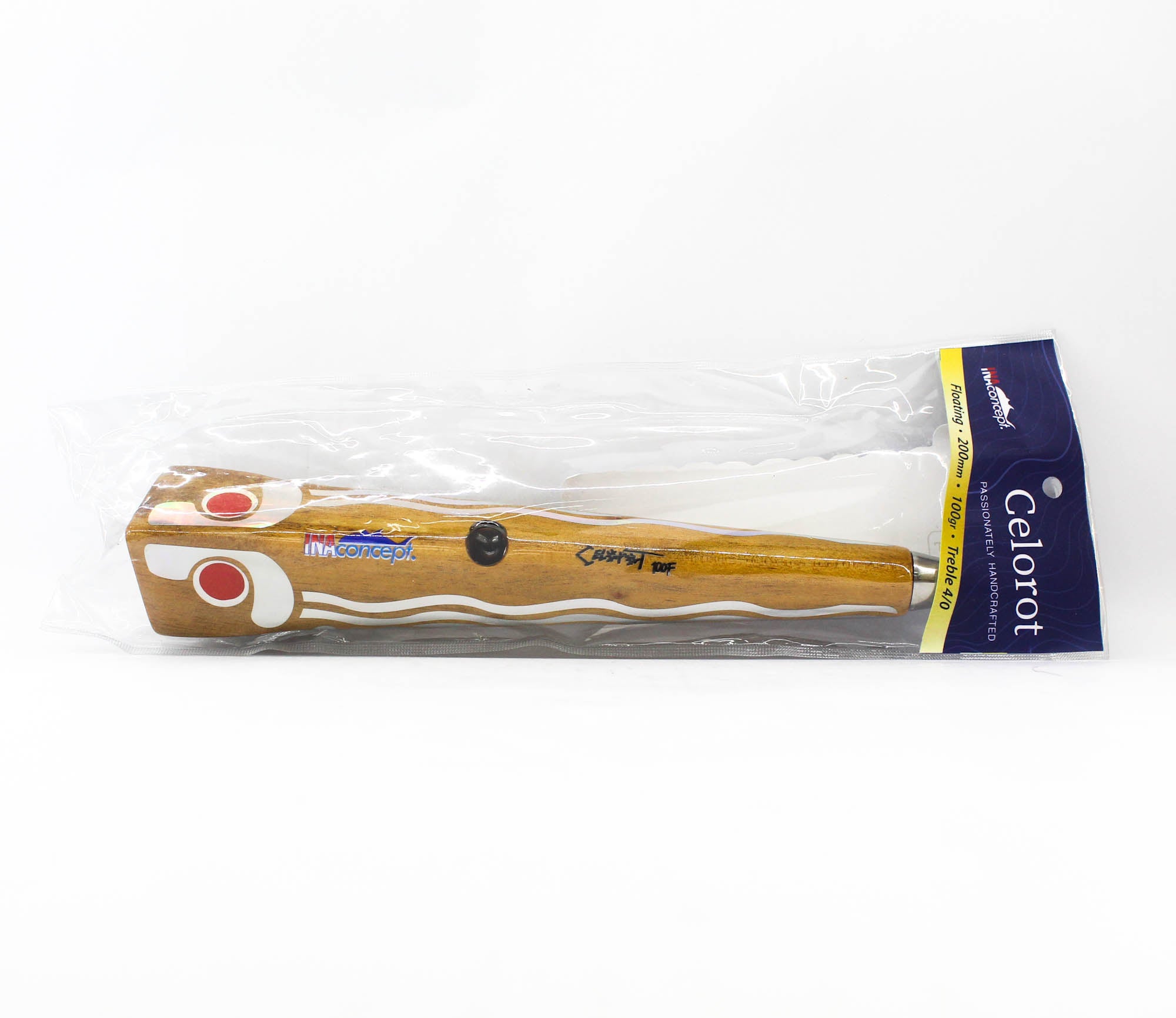 Ina Concept Celorot 200mm 100 grams Popper Floating Lure Wood (4018)