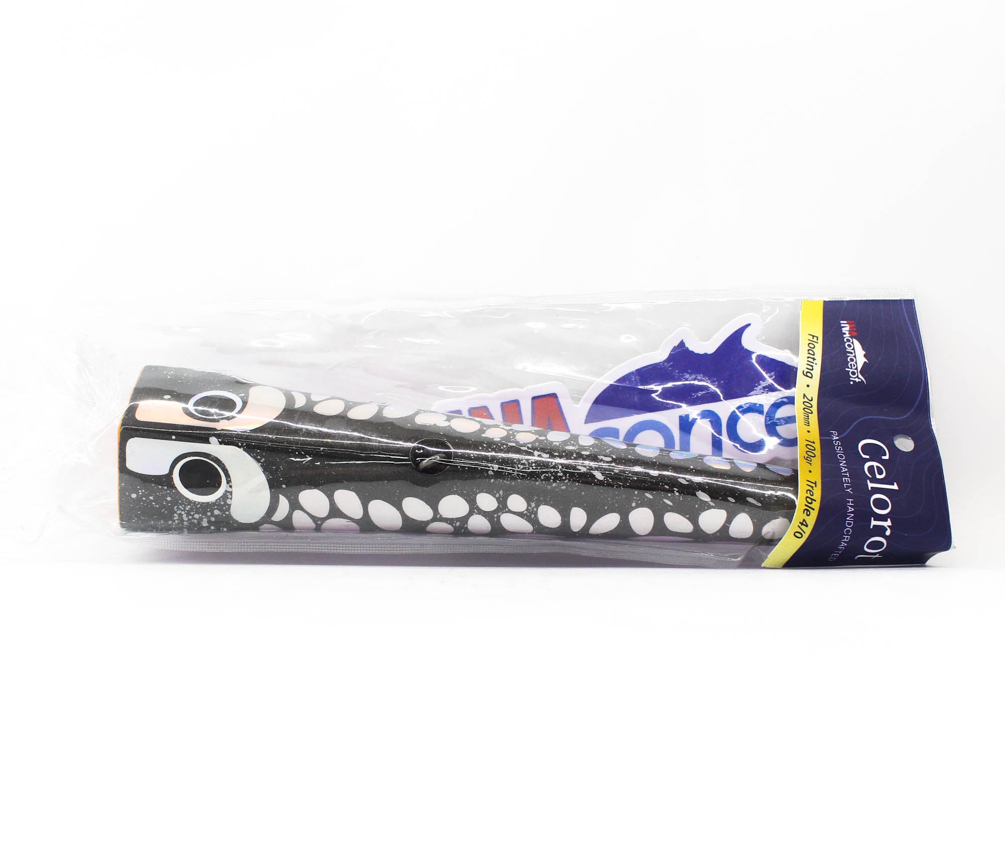 Ina Concept Celorot 200mm 100 grams Popper Floating Lure Purple Black (4019)