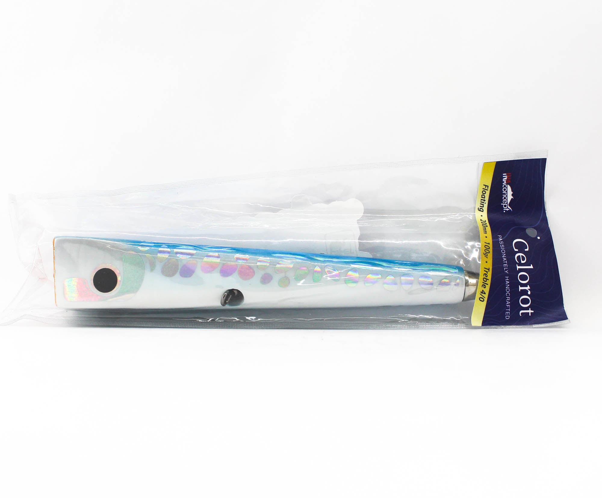 Ina Concept Celorot 200mm 100 grams Popper Floating Lure Blue Wave (4021)