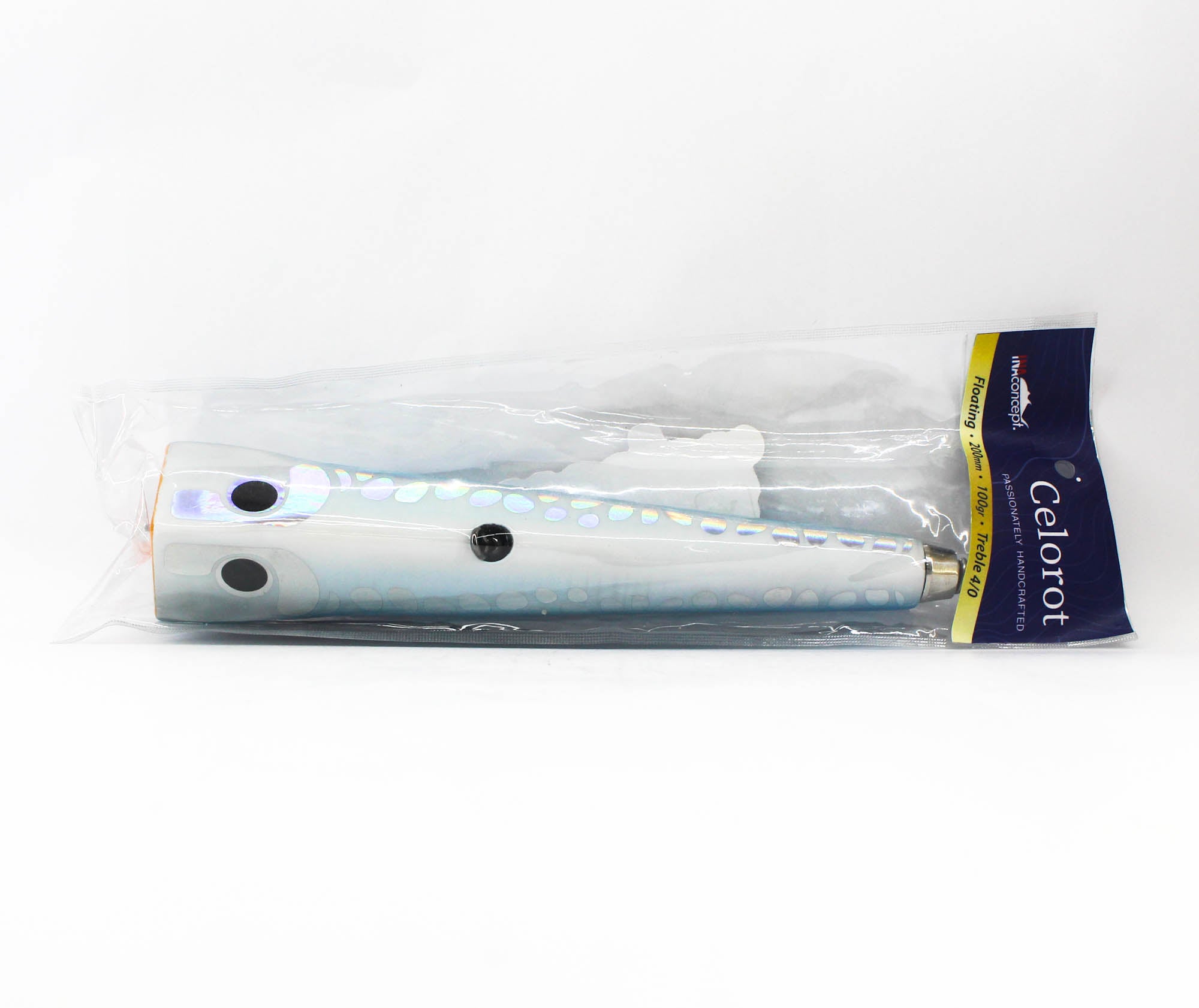 Ina Concept Celorot 200mm 100 grams Popper Floating Lure Blue Wave (4021)