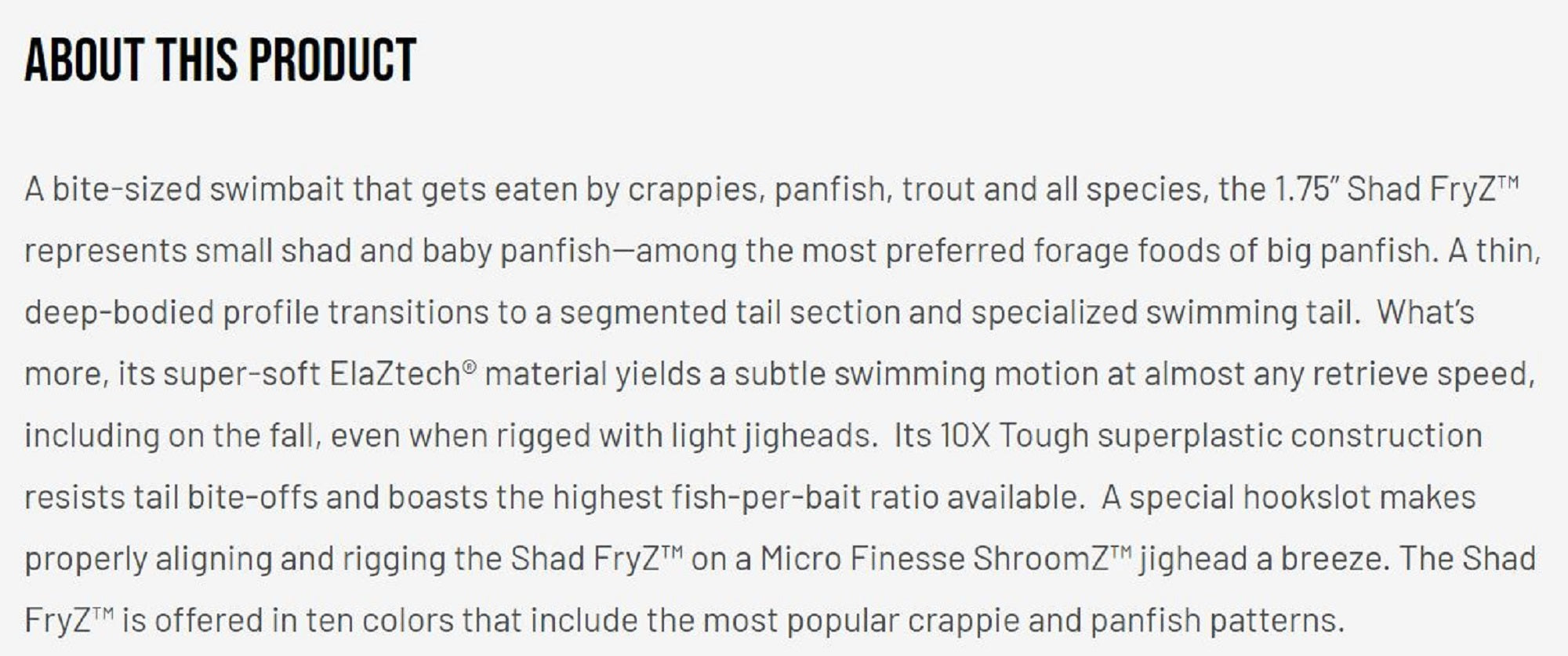 Zman Soft Lure Shad FryZ 1.75 Inch 8/Pack Space Guppy (3963)