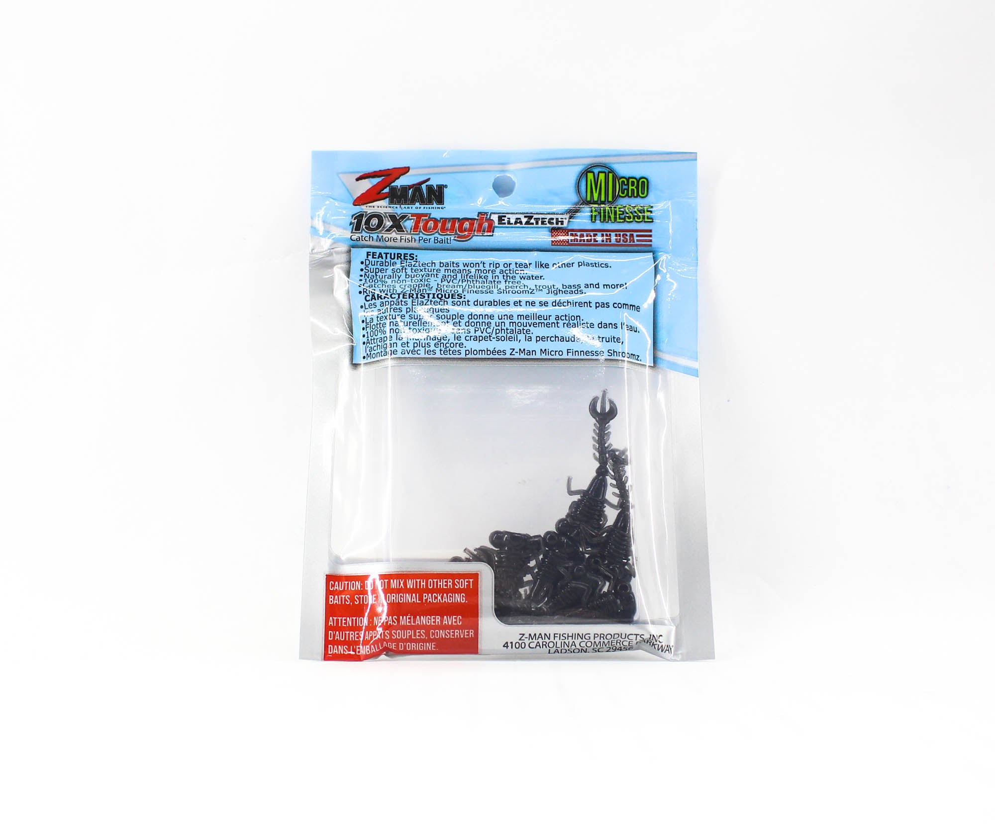 Zman Soft Lure LarvaZ 1.75 Inch 8/Pack Black (4038)