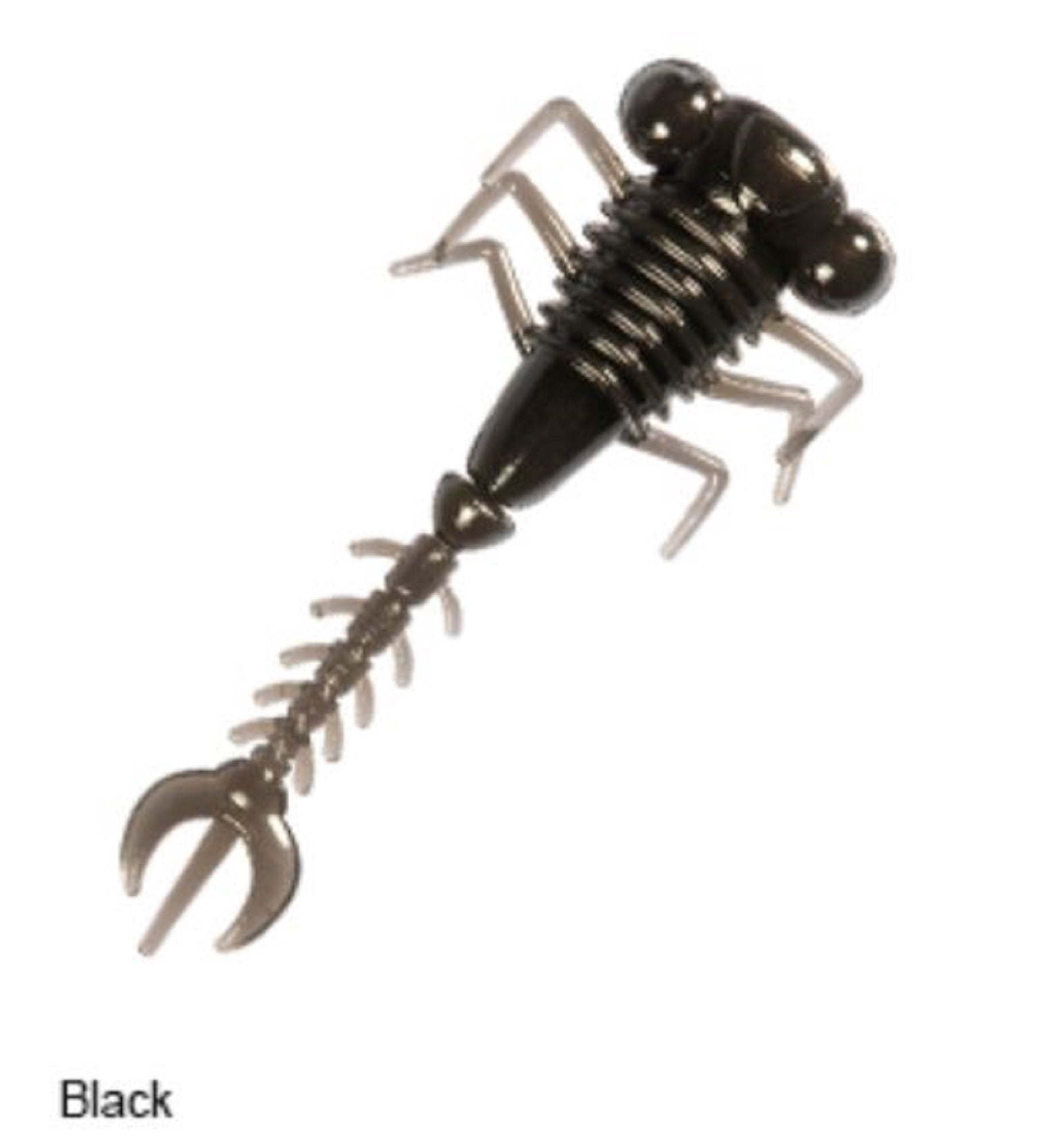 Zman Soft Lure LarvaZ 1.75 Inch 8/Pack Black (4038)