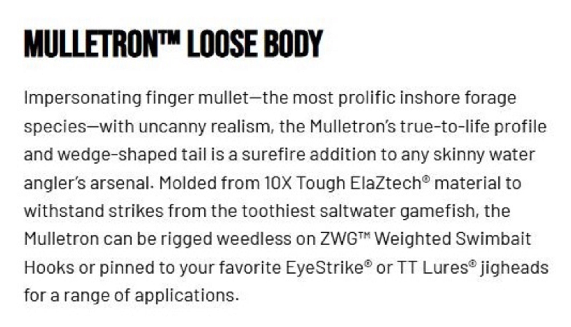 Zman Soft Lure Mulletron Swimbait 3.3 Inch 4/Pack Sexy Mullet (6193)