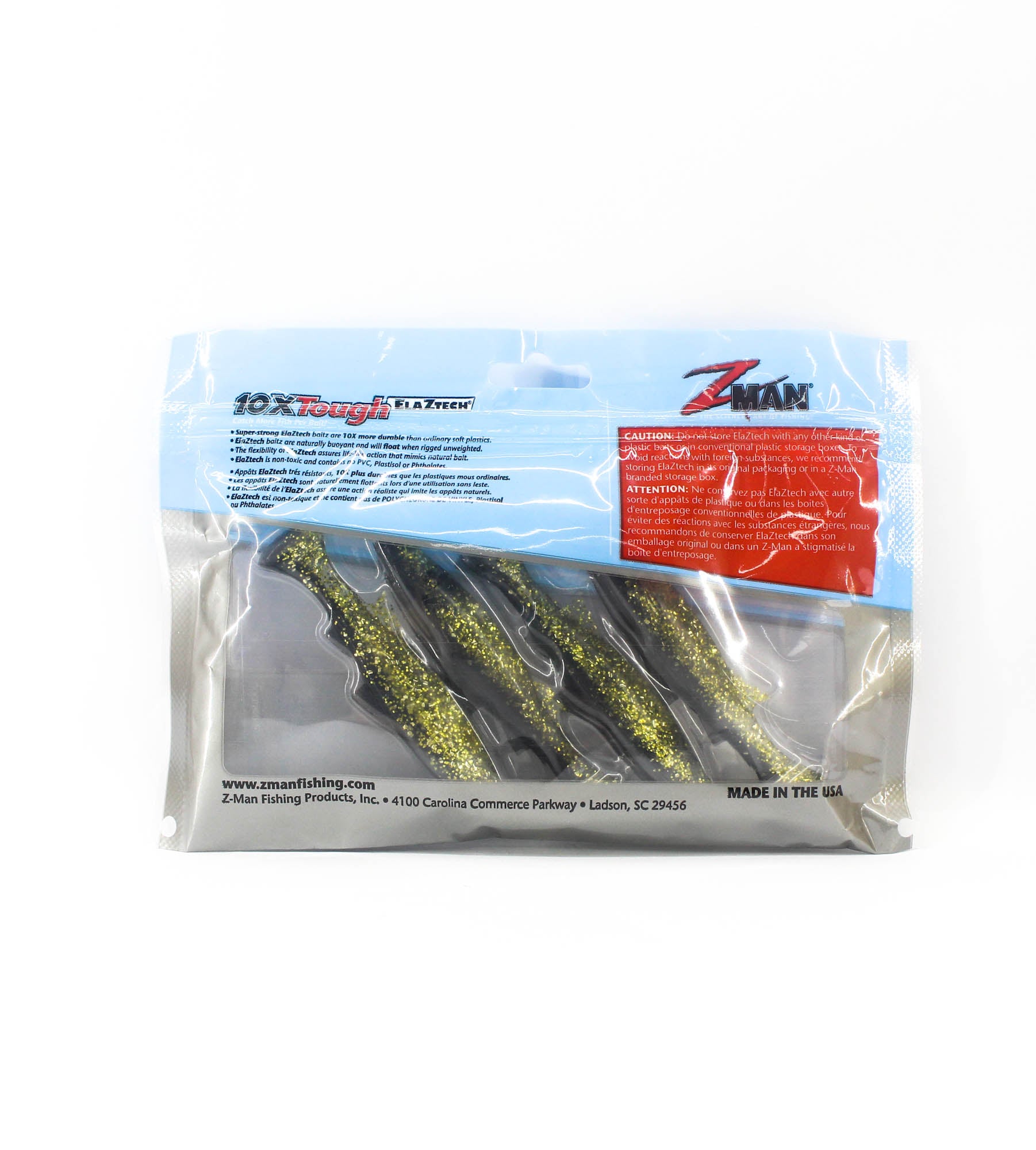 Zman Soft Lure Mulletron Swimbait 3.3 Inch 4/Pack Gold Rush (6230)