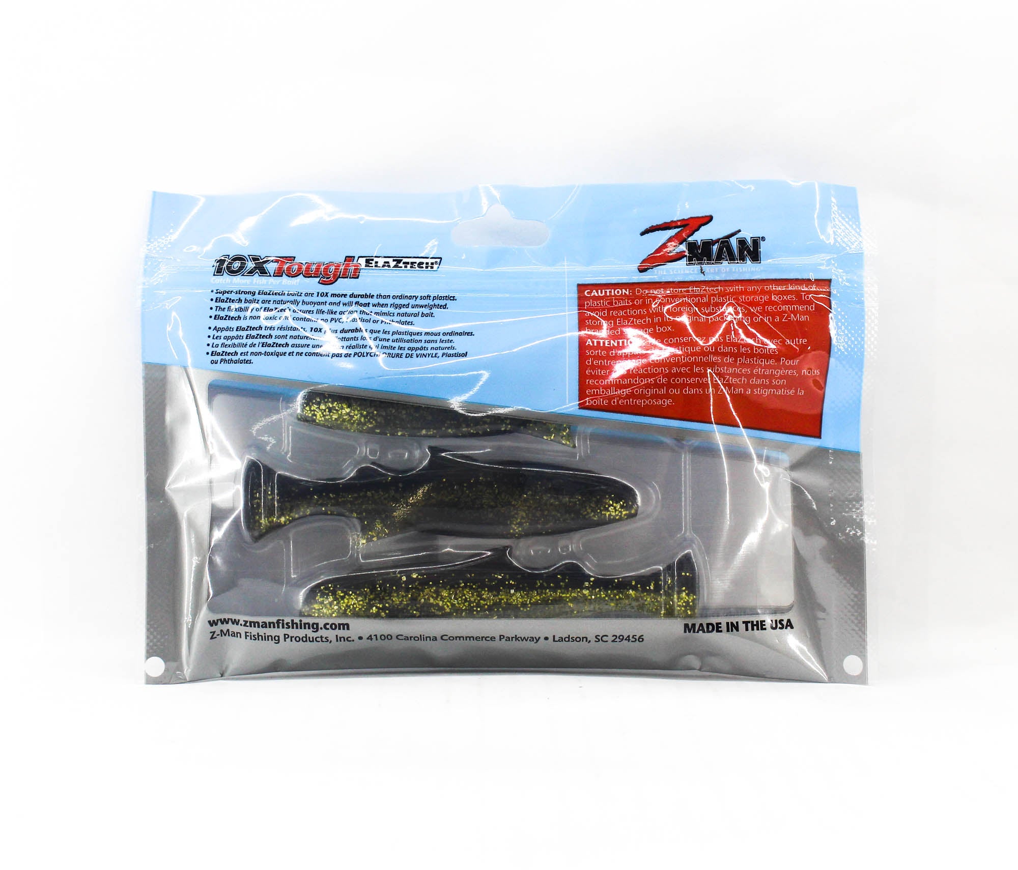 Zman Soft Lure Mulletron Swimbait 4 Inch 3/Pack Gold Rush (6339)