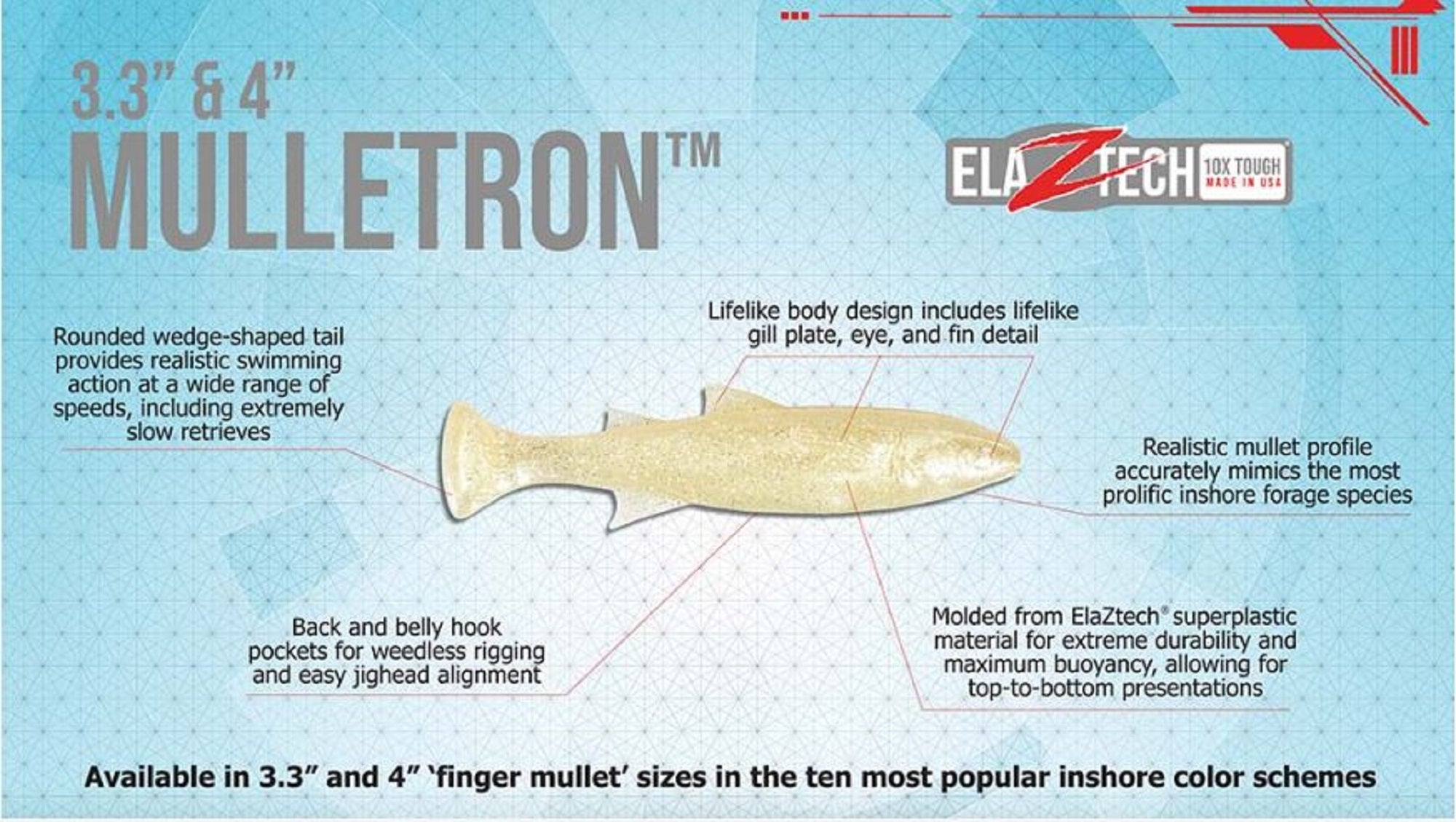 Zman Soft Lure Mulletron Swimbait 4 Inch 3/Pack Gold Rush (6339)