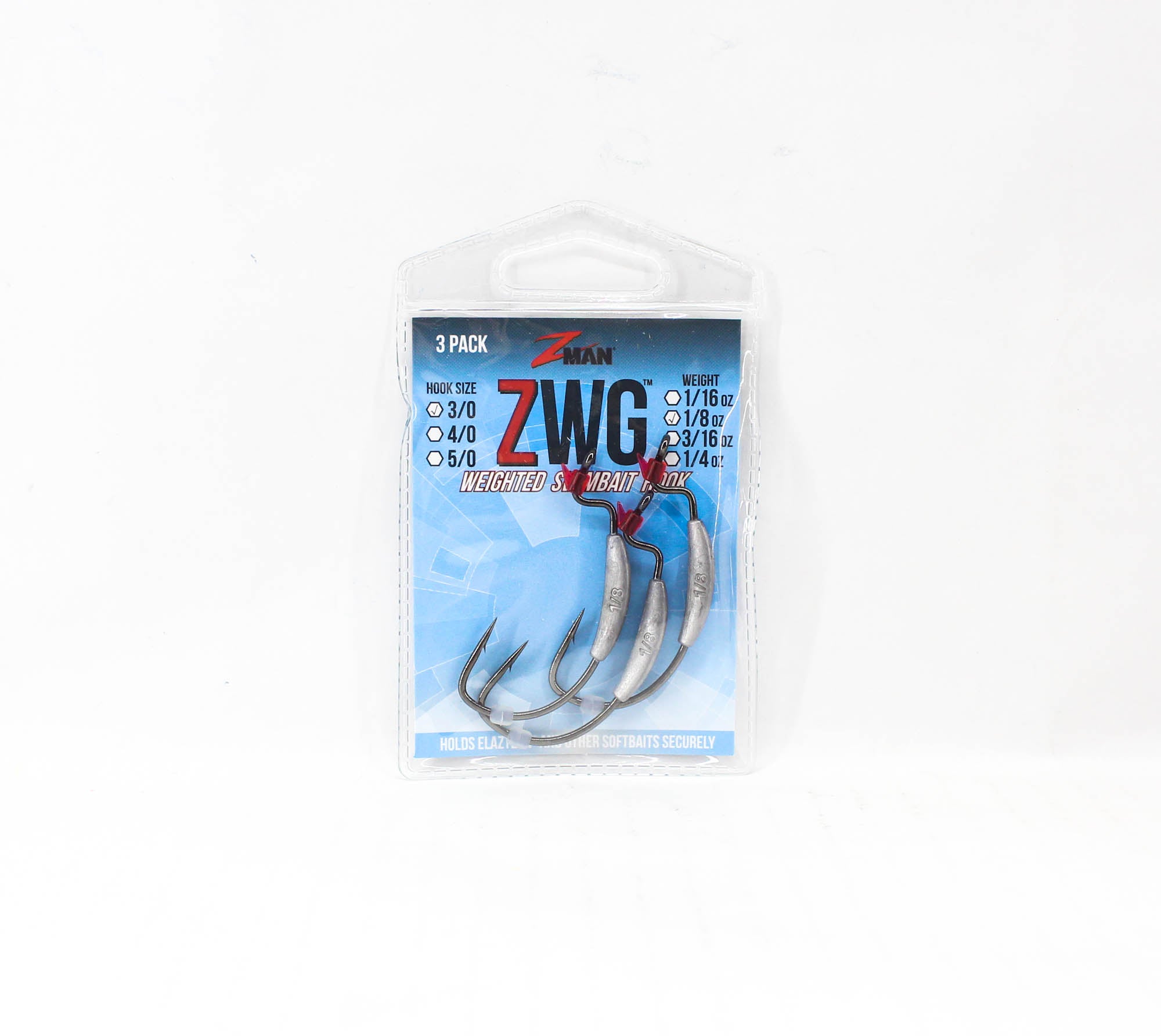 Zman ZWG Weighted Swimbait Worm Hook 1/8 oz 3/0 3/pack (7176)