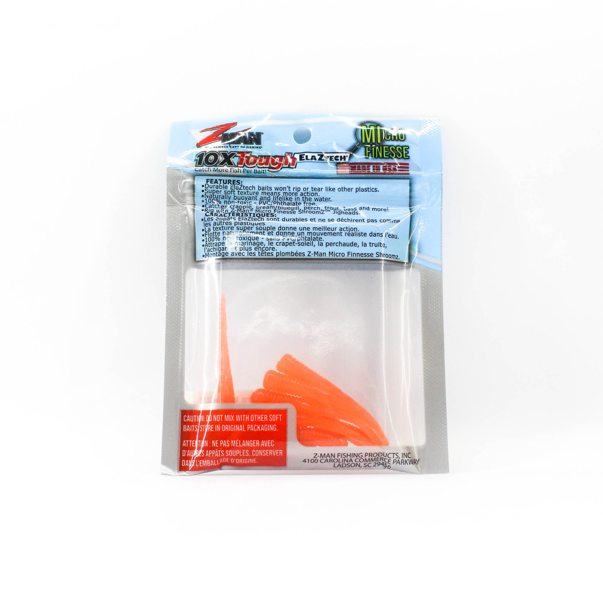 Zman Soft Lure Micro Wormz 2 Inch 8/Pack Salmon (8395)