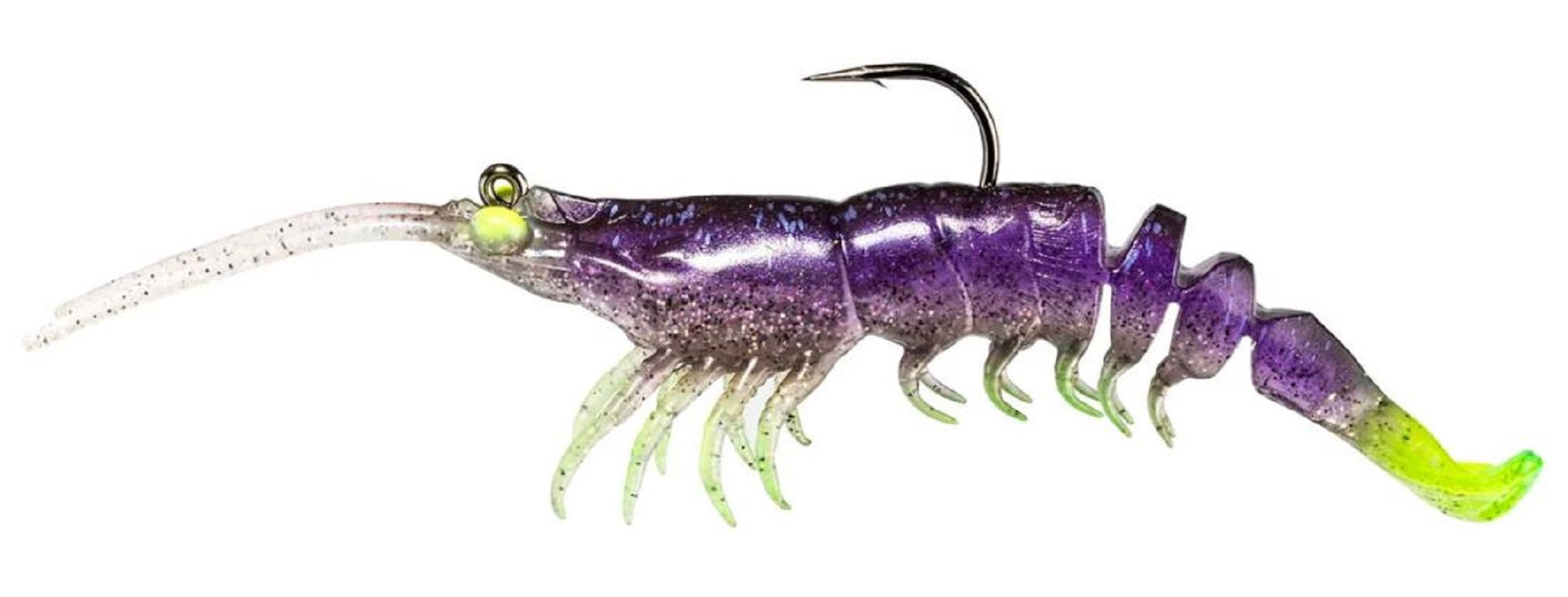 Zman Soft Lure PrawnstarZ 3.5 Inch 2/Pack Plum Chartreuse (9095)