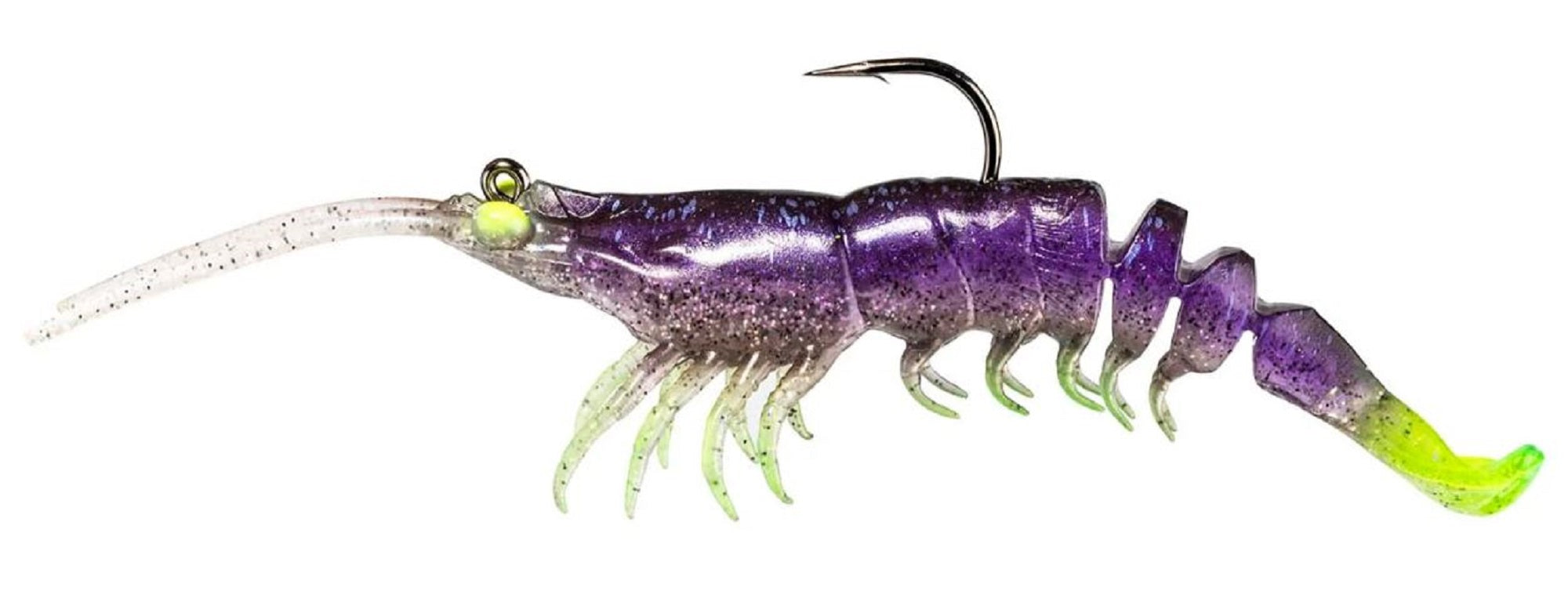 Zman Soft Lure PrawnstarZ 5 Inch Plum Chartreuse (9217)