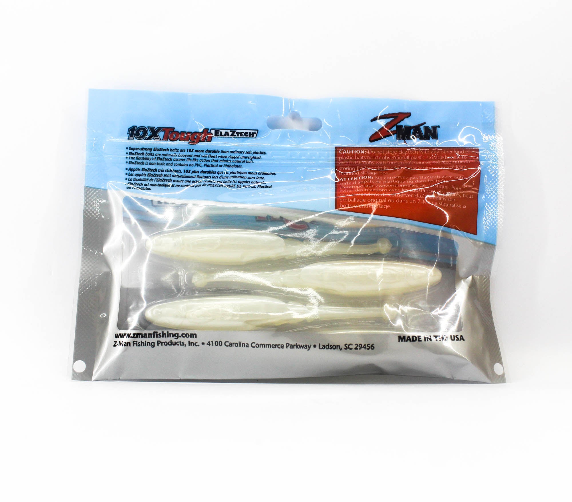 Zman Soft Lure Big BallerZ 4 Inch 5/Pack Pearl (9460)