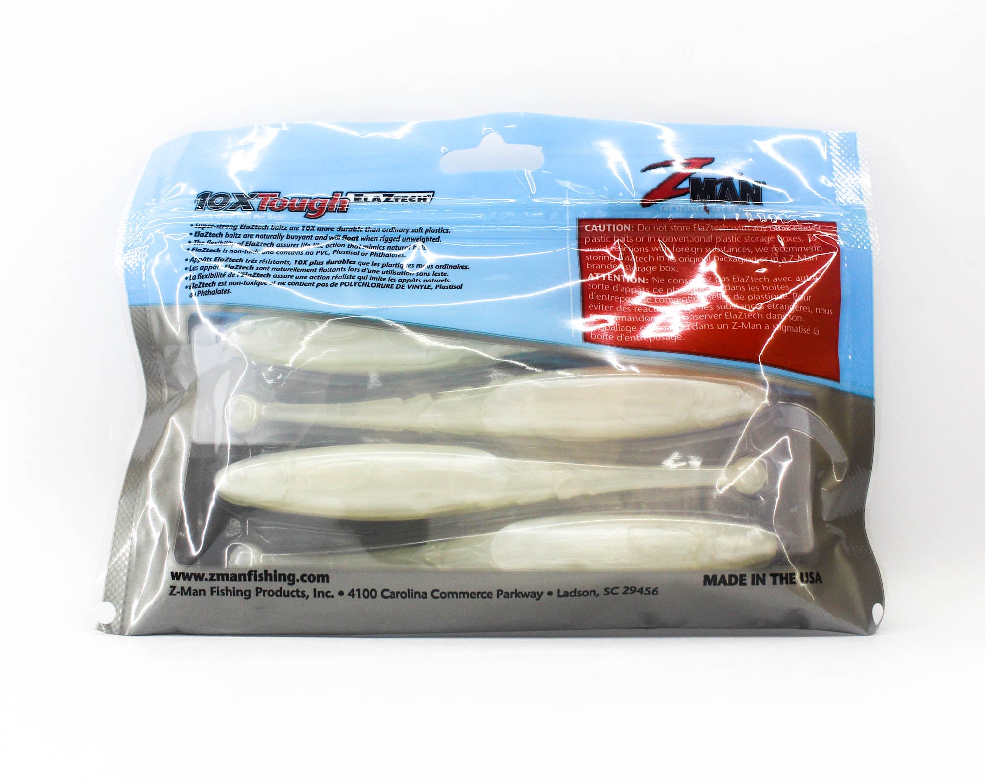 Zman Soft Lure Big BallerZ 5 Inch 4/Pack Pearl (9583)