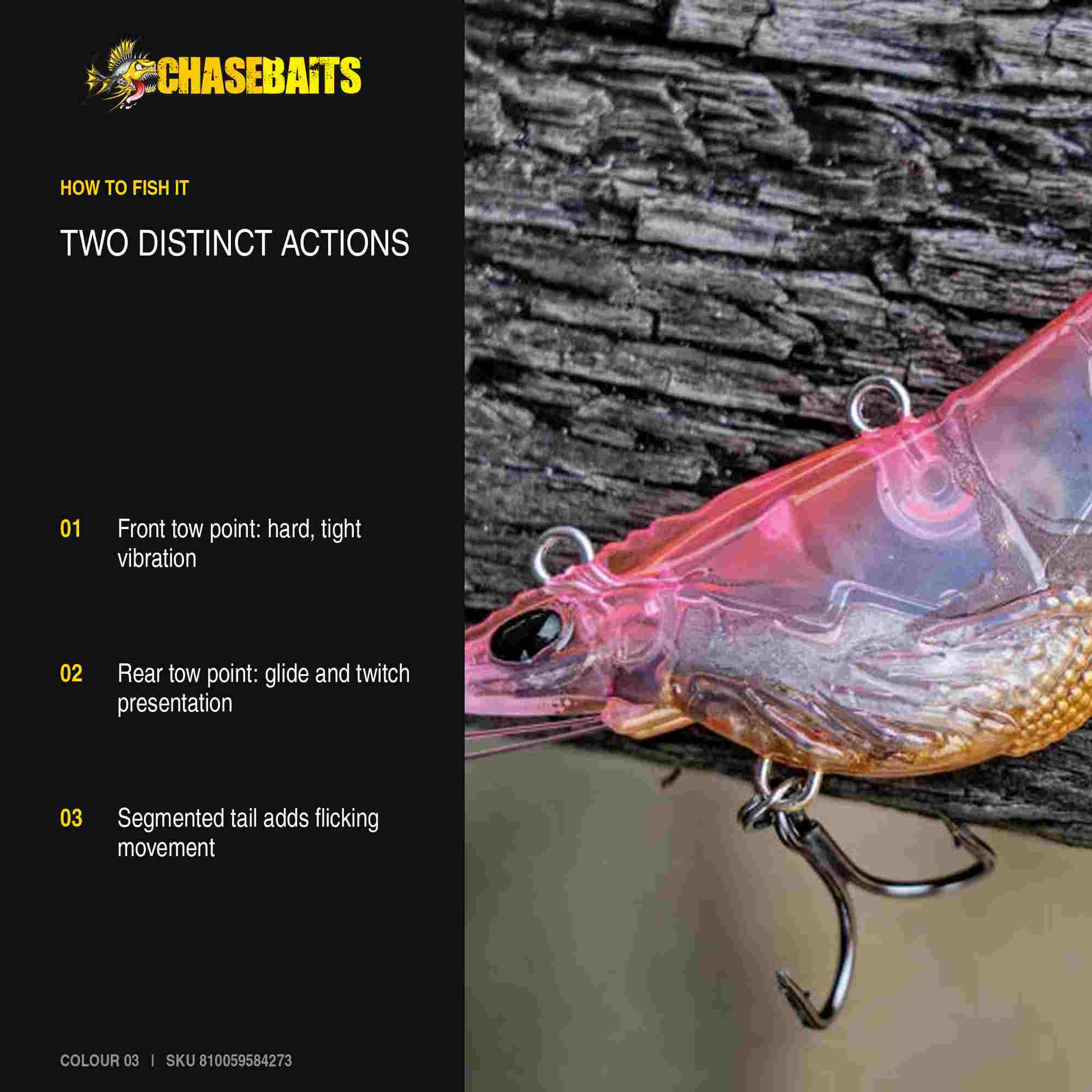 Chasebaits Armour Prawn 110 mm 25 grams Sinking Lure 03 (4273)
