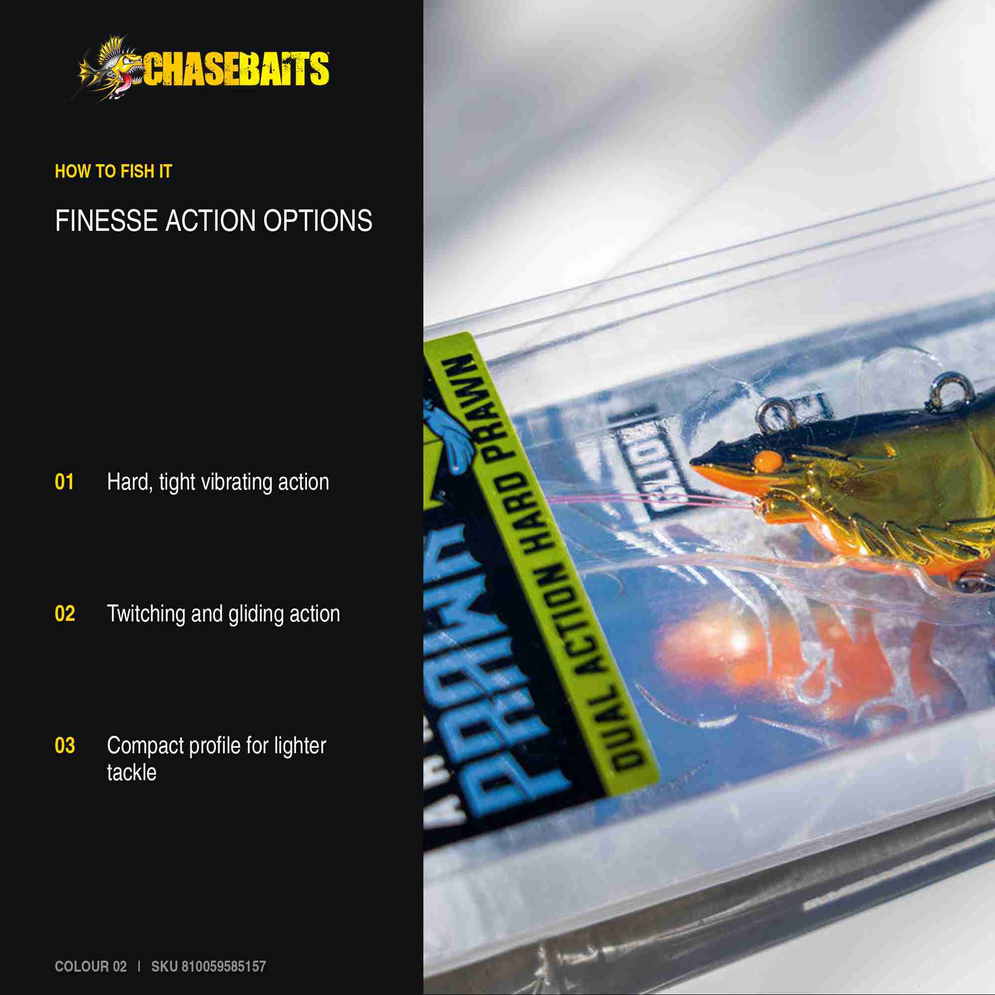 Chasebaits Armour Prawn 50 mm 3.5 grams Finesse Sinking Lure 02 (5157)